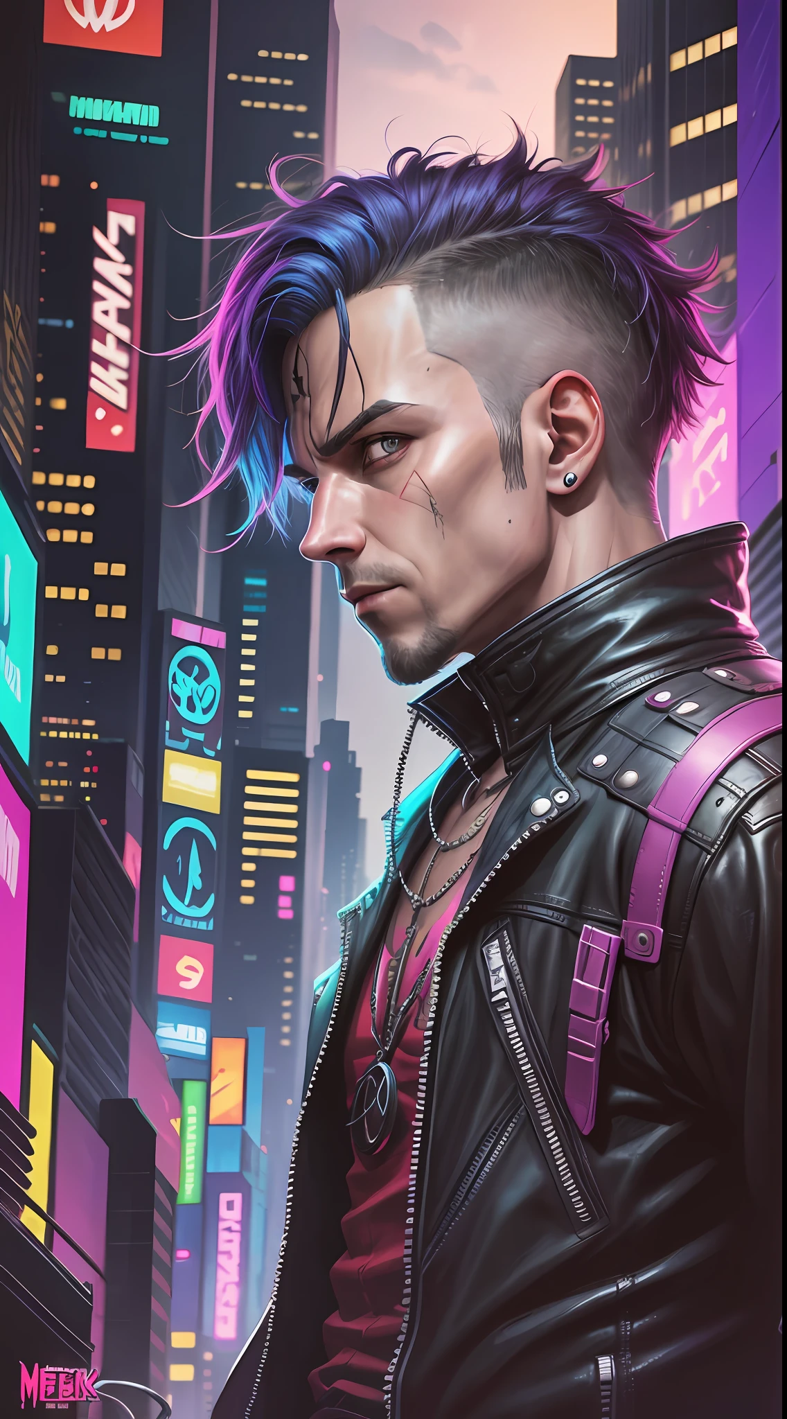 Deadpool from Marvel, neon ring on background, cyberpunk art style, cyberpunk style, cyberpunk style, cyberpunk character, hyper-realistic cyberpunk style, cyberpunk style color
