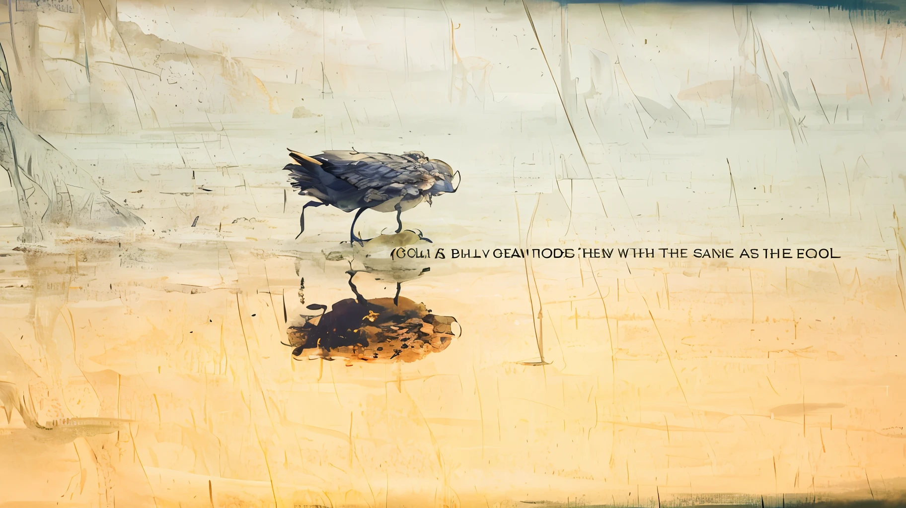 there are two birds standing in the water with a quote on it, good and evil, official artwork, battle between good and evil, album cover, good vs evil, good against evil, evil album cover, evil a i, new album cover, cover art, together, symmetric!!, album artwork, cd cover artwork, good versus evil, 2020