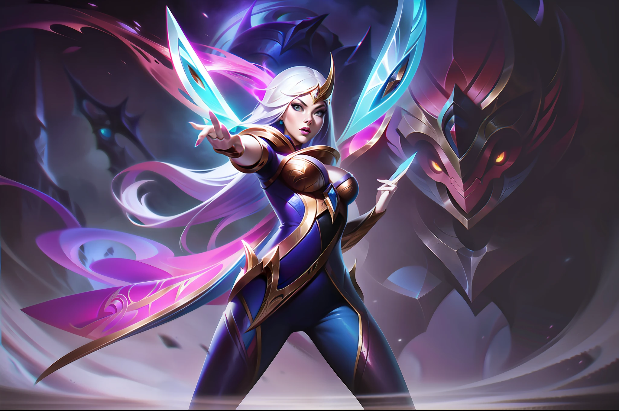 anime - style artwork of a woman with a sword and a dragon, league of legends splash art, anime epic artwork, league of legends concept art, riot games concept art, league of legends character art, league of legends art, extremely detailed artgerm, concept art | artgerm, league of legends splashart, 2. 5 d cgi anime fantasy artwork