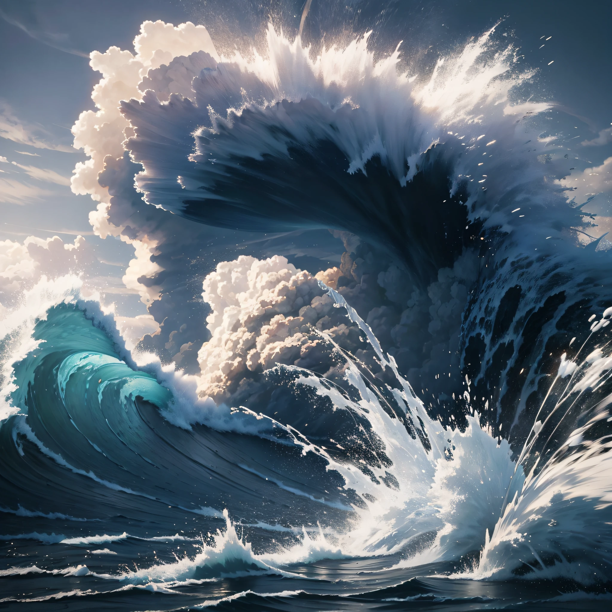 Tsunamis, water jets, shocks