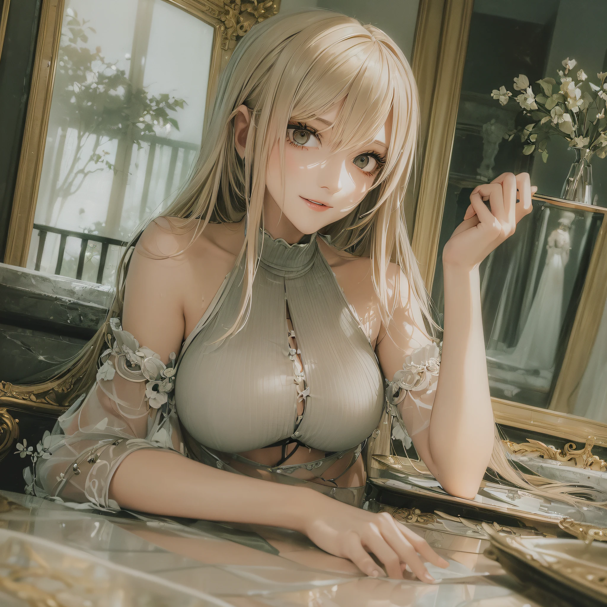 ((Best Quality, 8K, Masterpiece: 1.3)), 1girl, Slim Abs Beauty: 1.3, (Hairstyle Casual, No Big Breasts: 1.2), Dress: 1.1, Super Fine Face, Delicate Eyes, Double Eyelids, Smile, Home, Moan, Bloom! --auto --s2