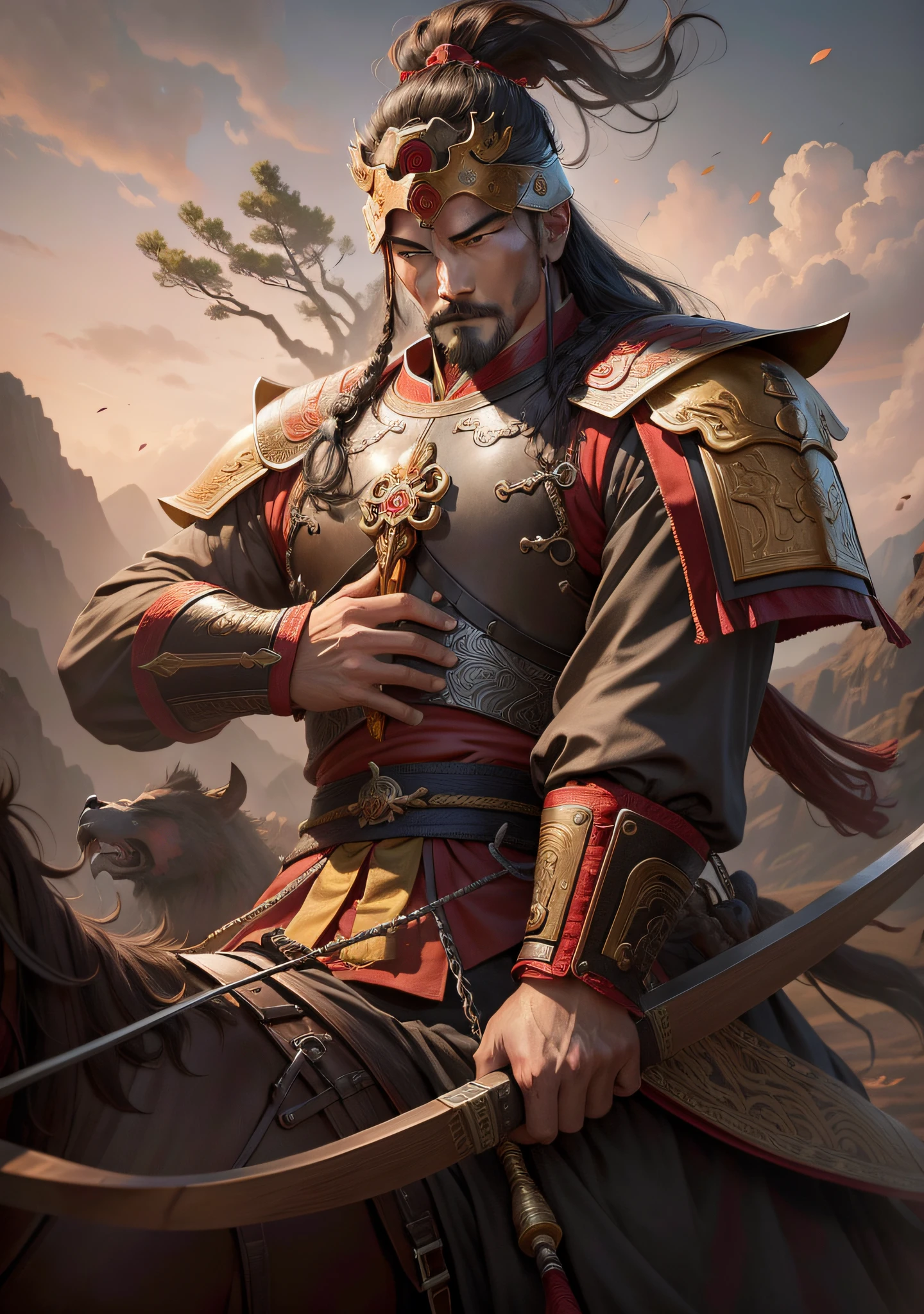 Masterpiece, super high resolution, image of Huang Zhong in the Romance of the Three Kingdoms, best quality, face optimization, closure optimization --auto --s2