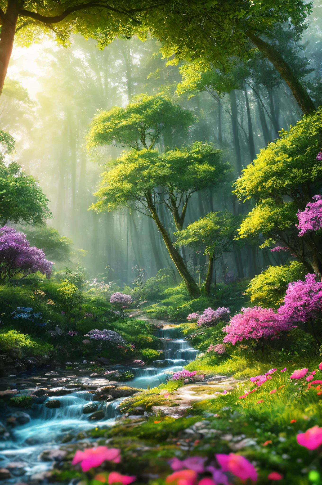 masterpiece, best quality, high quality,extremely detailed CG unity 8k wallpaper, An enchanting and dreamy scene of a fantasy forest, with towering trees, glowing mushrooms, and hidden fairy glens, creating a sense of mystique and enchantment, artstation, digital illustration, intricate, trending, pastel colors, oil paiting, award winning photography, Bokeh, Depth of Field, HDR, bloom, Chromatic Aberration ,Photorealistic,extremely detailed, trending on artstation, trending on CGsociety, Intricate, High Detail, dramatic, art by midjourney