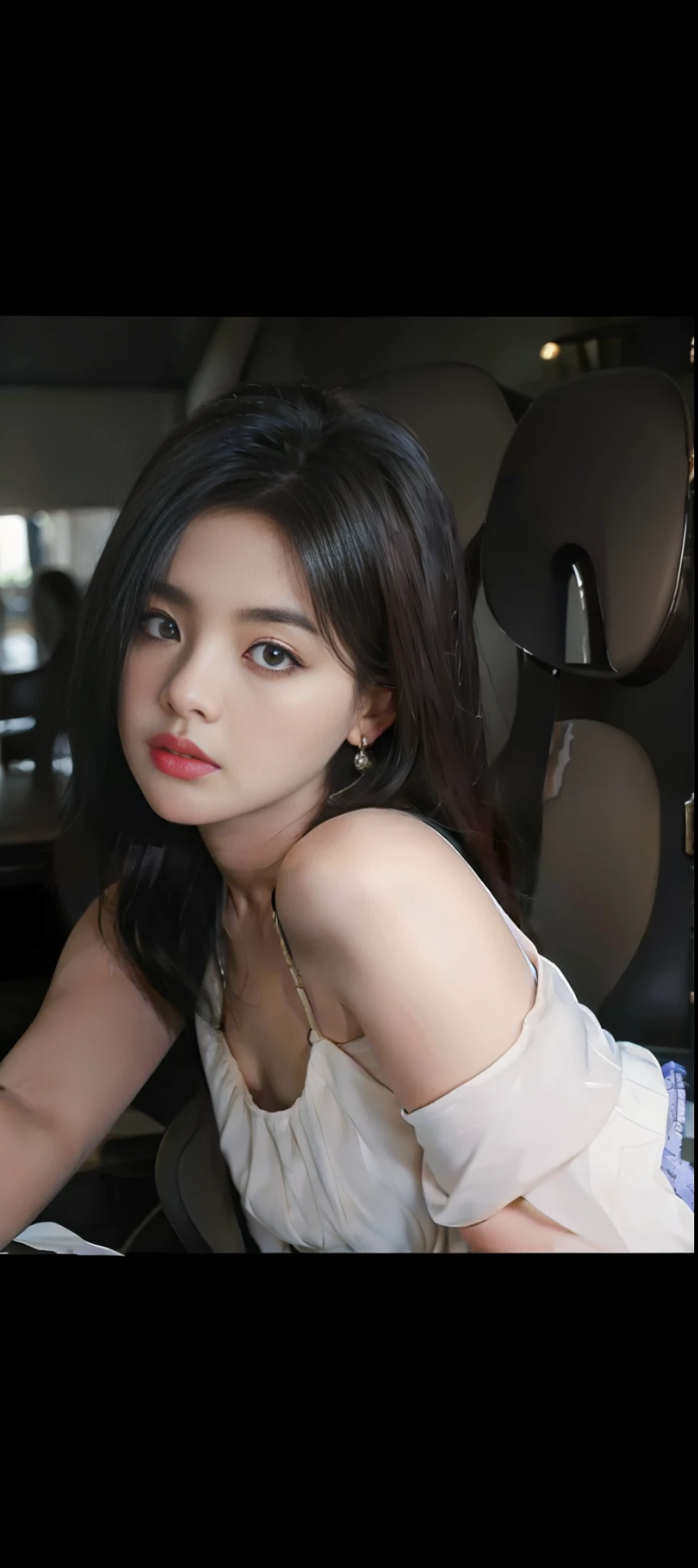 there is a woman sitting at a table with a glass of wine, jinyoung shin, with short hair, jaeyeon nam, young cute wan asian face, female actress from korea, cute korean actress, young adorable korean face, lee ji-eun, lee ji - eun, ulzzang, heonhwa choe, portrait of female korean idol, beautiful young korean woman