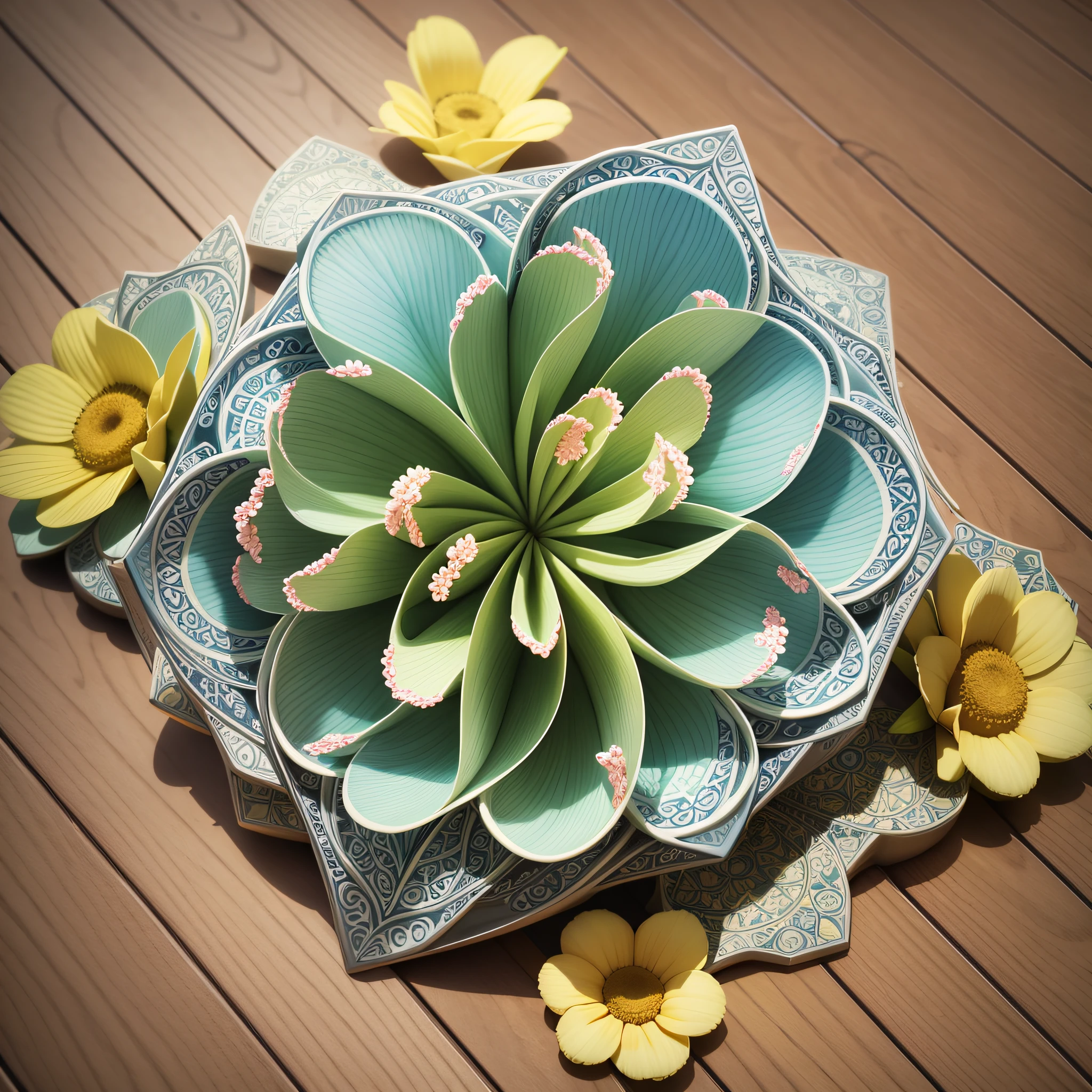 pattern flowers 3d, --tile --auto --s2