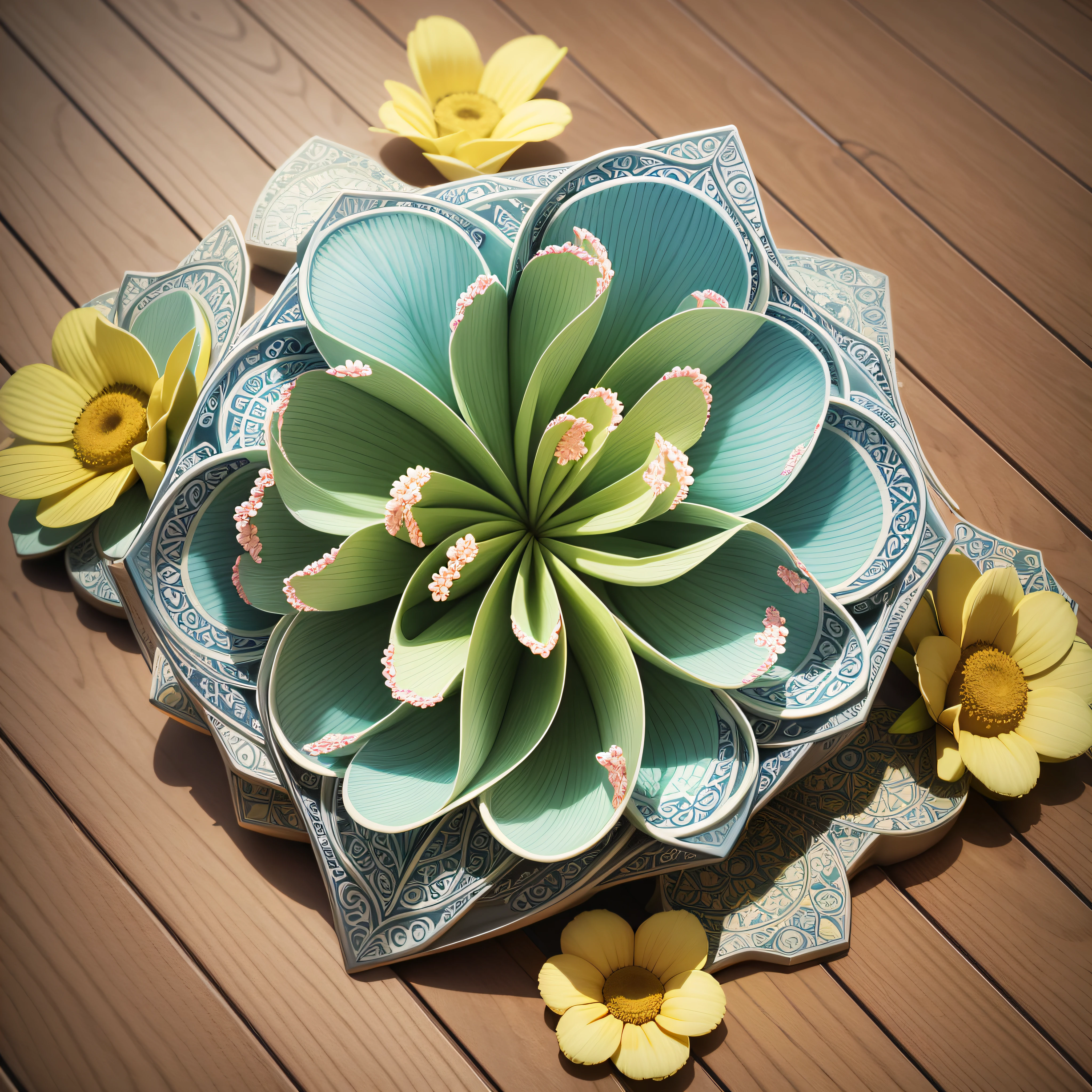 pattern flowers 3d, --tile --auto --s2