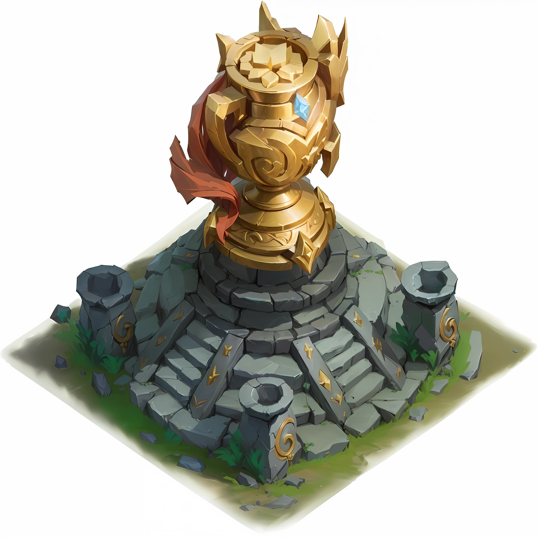 Fantasy elements, altar composed of irregular stones, fist game concept art, stylized concept art, League of Legends concept art, from League of Legends, stylized game art, mythological shrines, game assets, stylized art as seen on ArtStation, League of Legends Arcane, Dota 2 concept art, pillars, rendering art