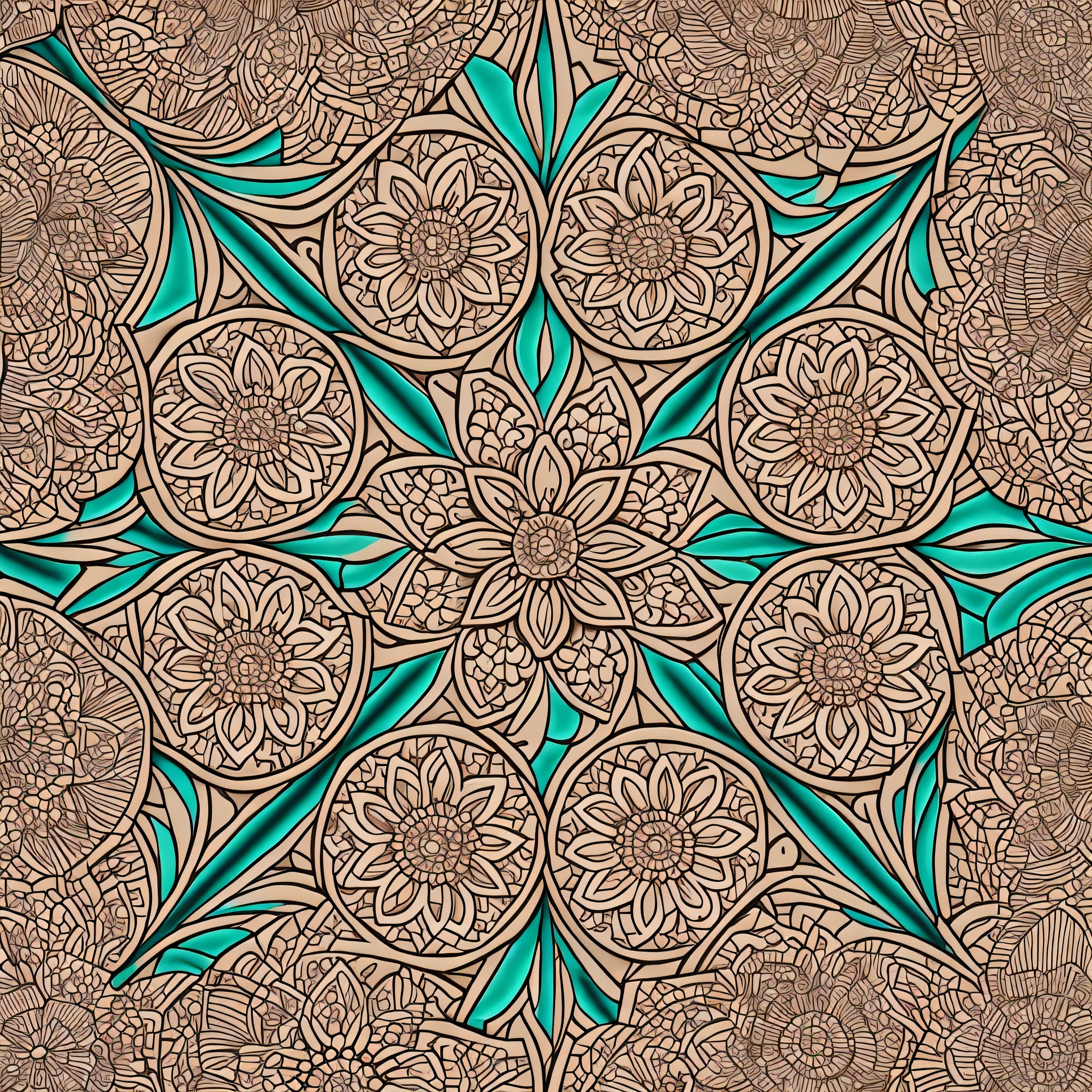 pattern flowers 3d, --tile --auto --s2