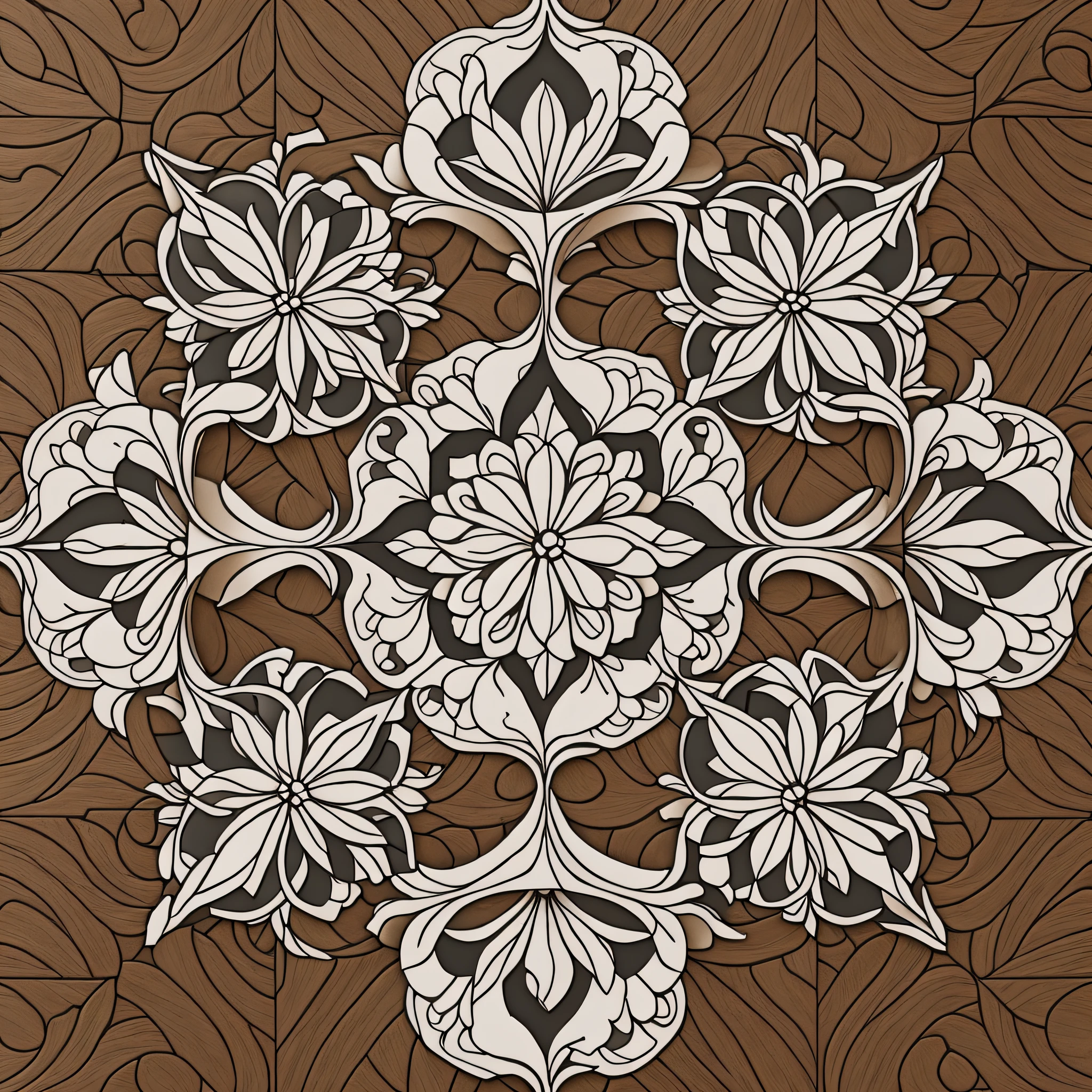 pattern flowers 3d, --tile --auto --s2