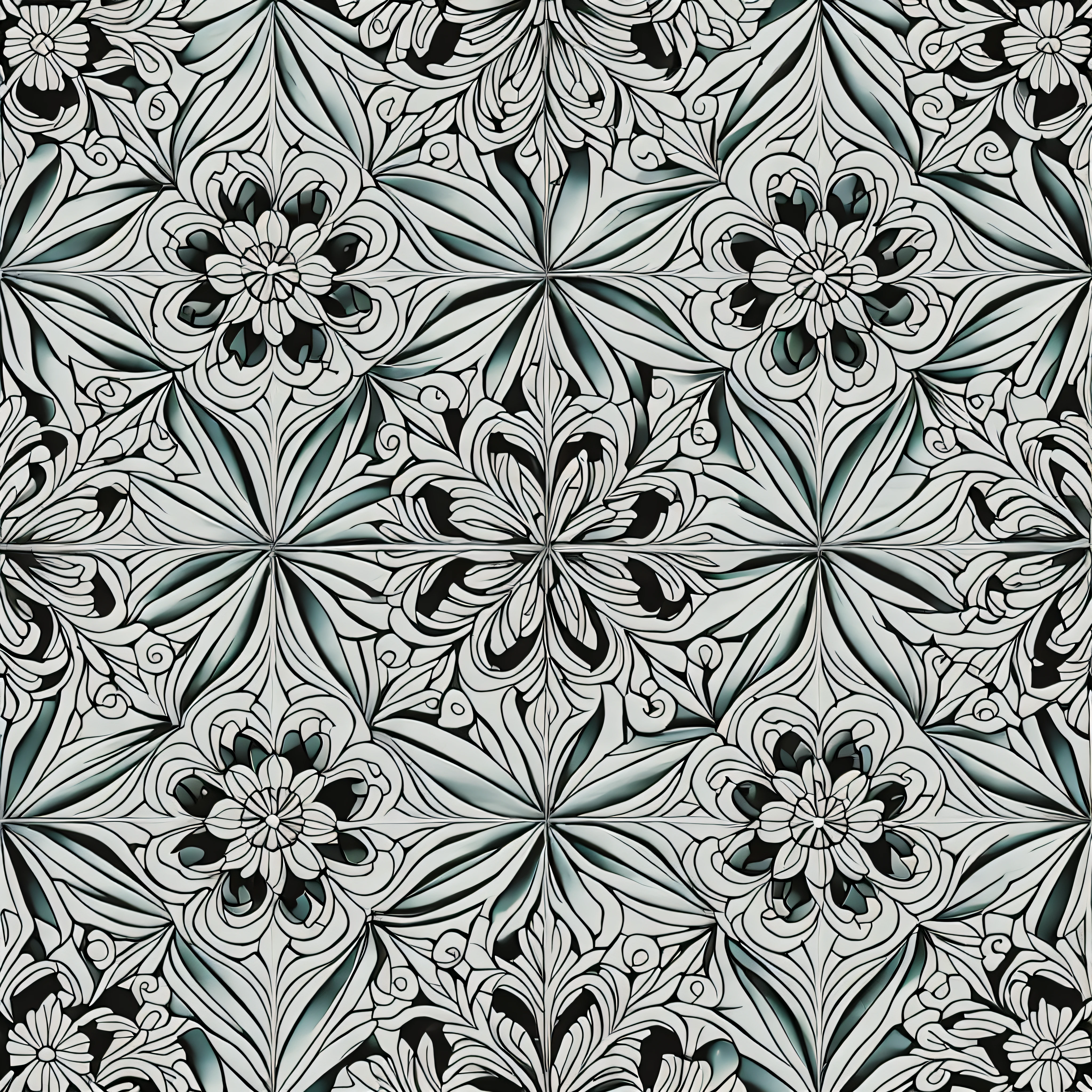 pattern flowers 3d, --tile --auto --s2