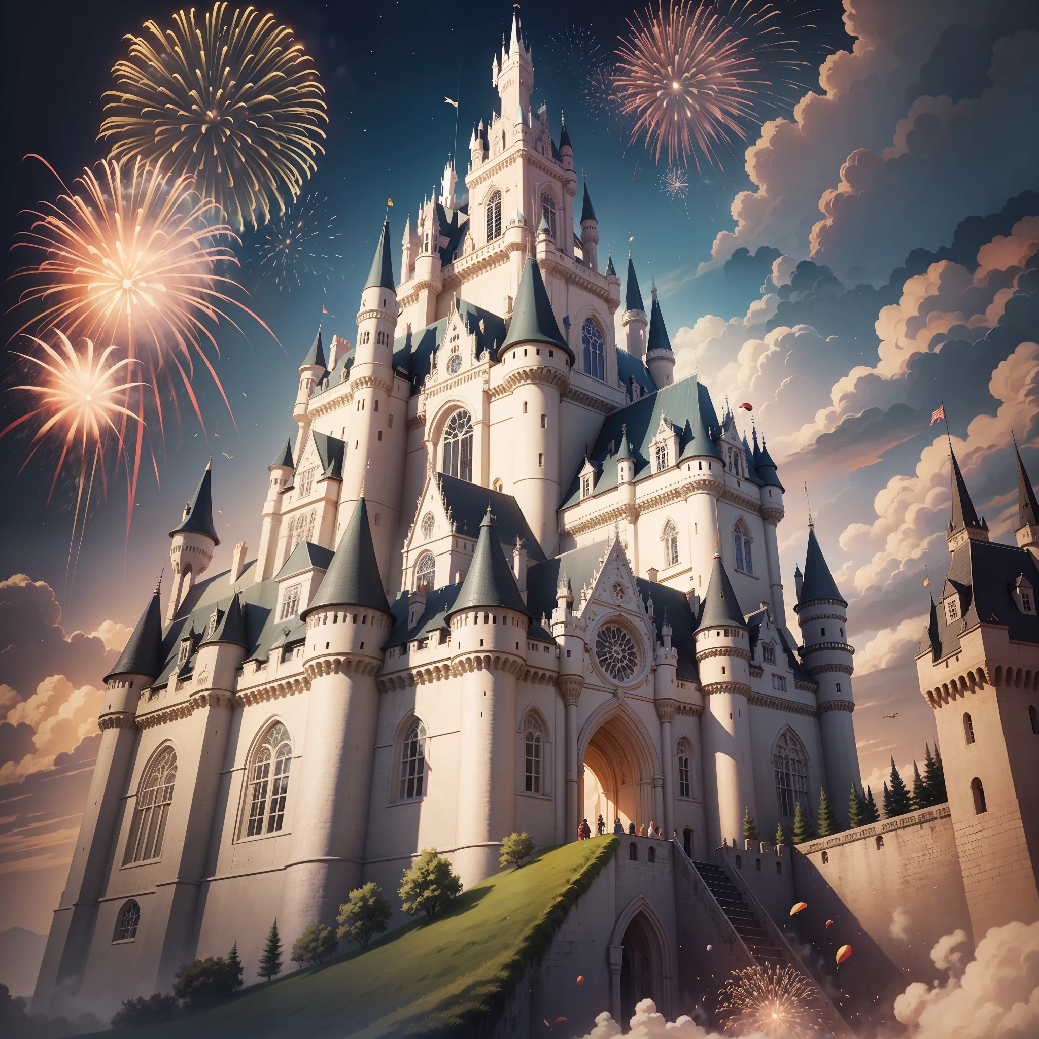 Fireworks, balloons, castles, castles, castles, --auto --s2