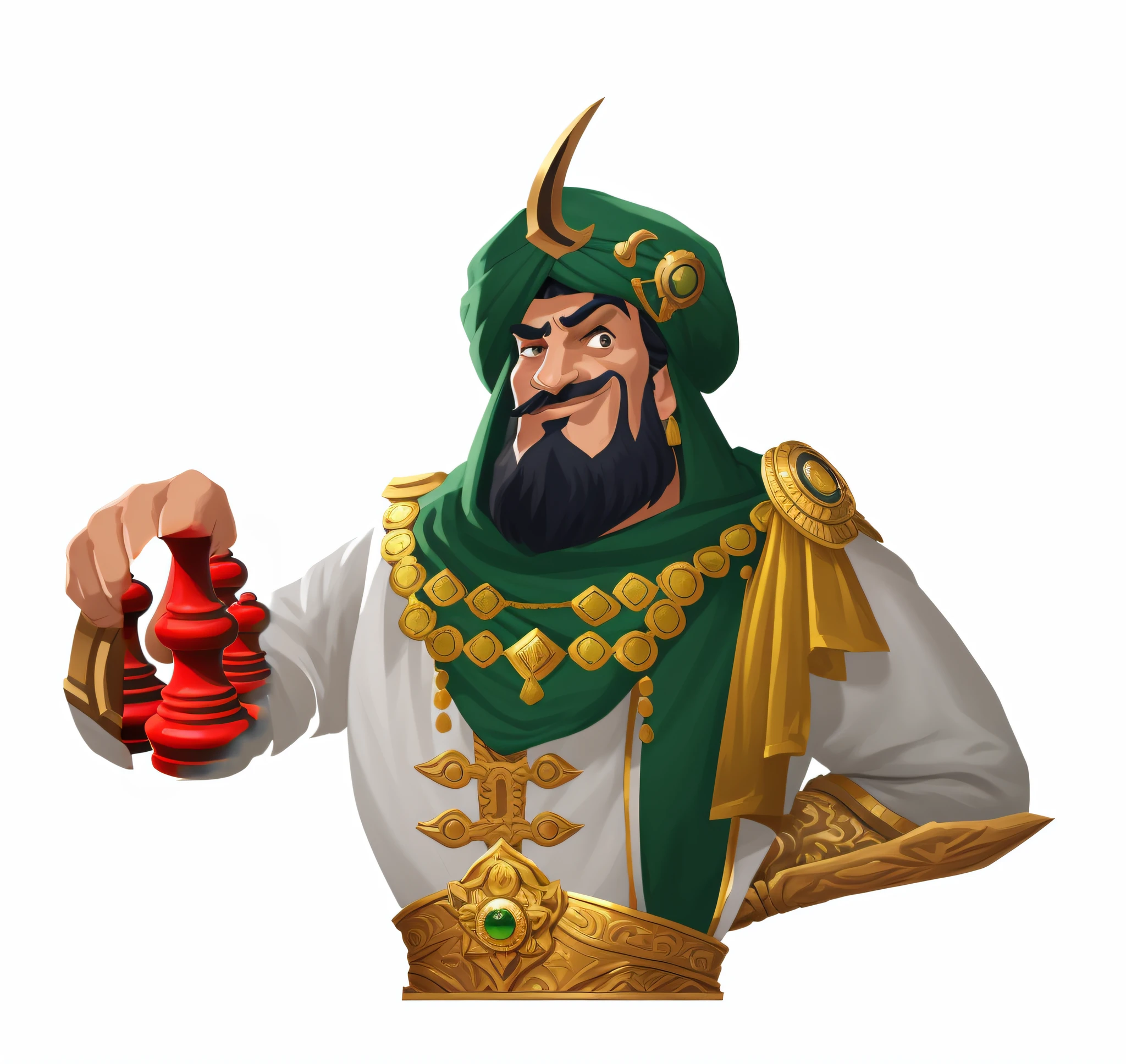 Red chess pieces
