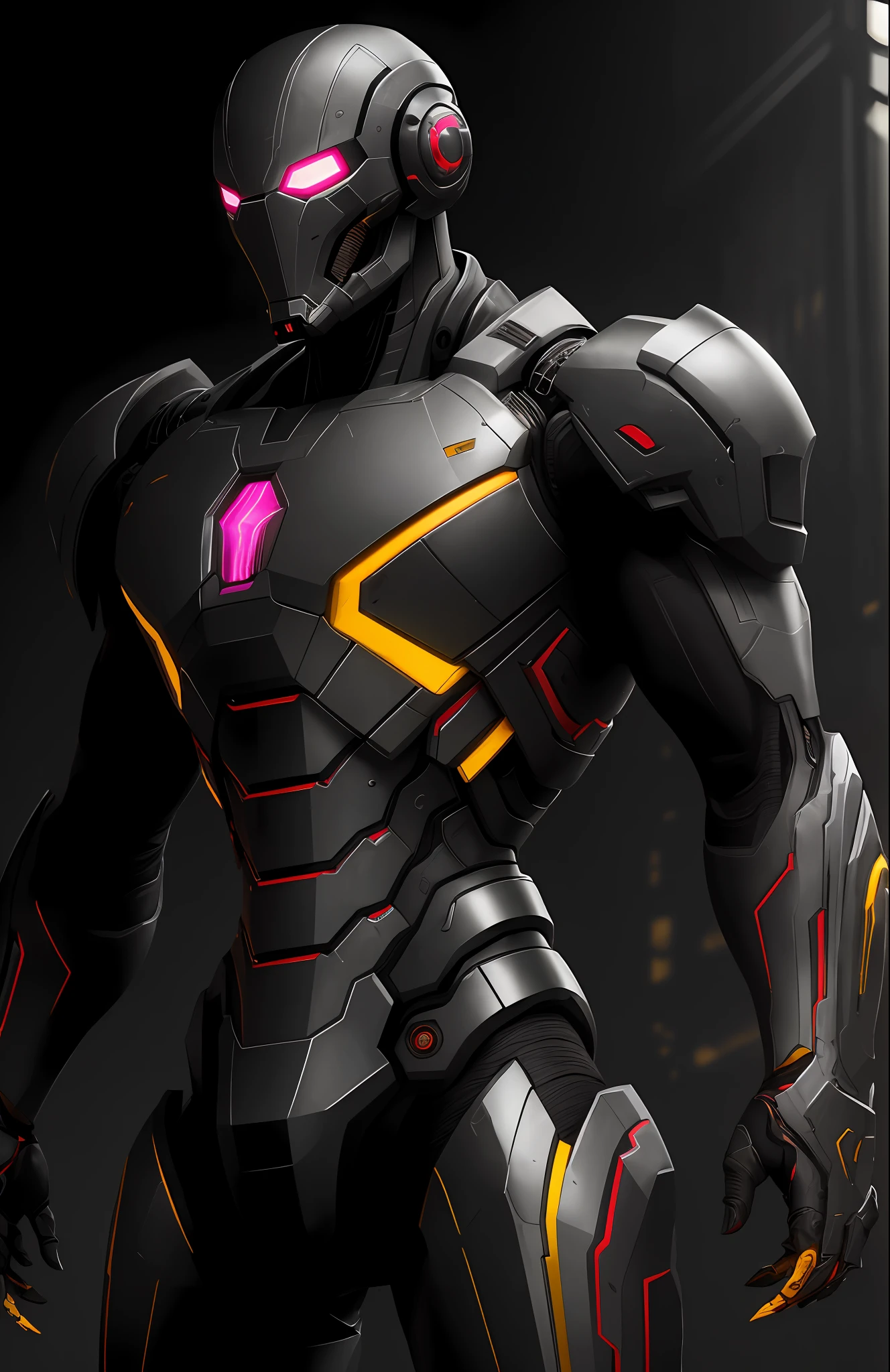 (dark shot: 1.1), epic realistic, Ultron from Marvel, yellow gradient, black, brown and magenta color scheme, grunge aesthetic!!! graffiti tag wall background, art by Greg Rutkowski and artgerm, soft cinematic light, Adobe Lightroom, darkroom, HDR, intricate, highly detailed, (depth of field: 1.4), faded, (neutral colors: 1.2), (hdr: 1.4), (muted colors: 1.2), hyper-detail (artstation: 1.4), cinematic, warm light, dramatic light (complex details: 1.1)