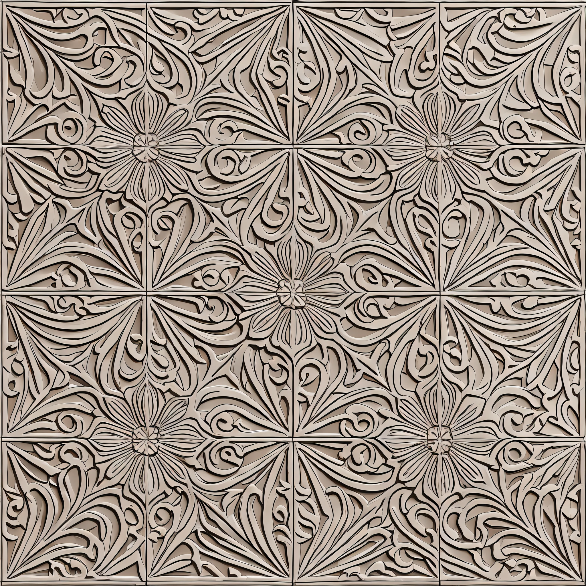 pattern flowers 3d, --tile --auto --s2