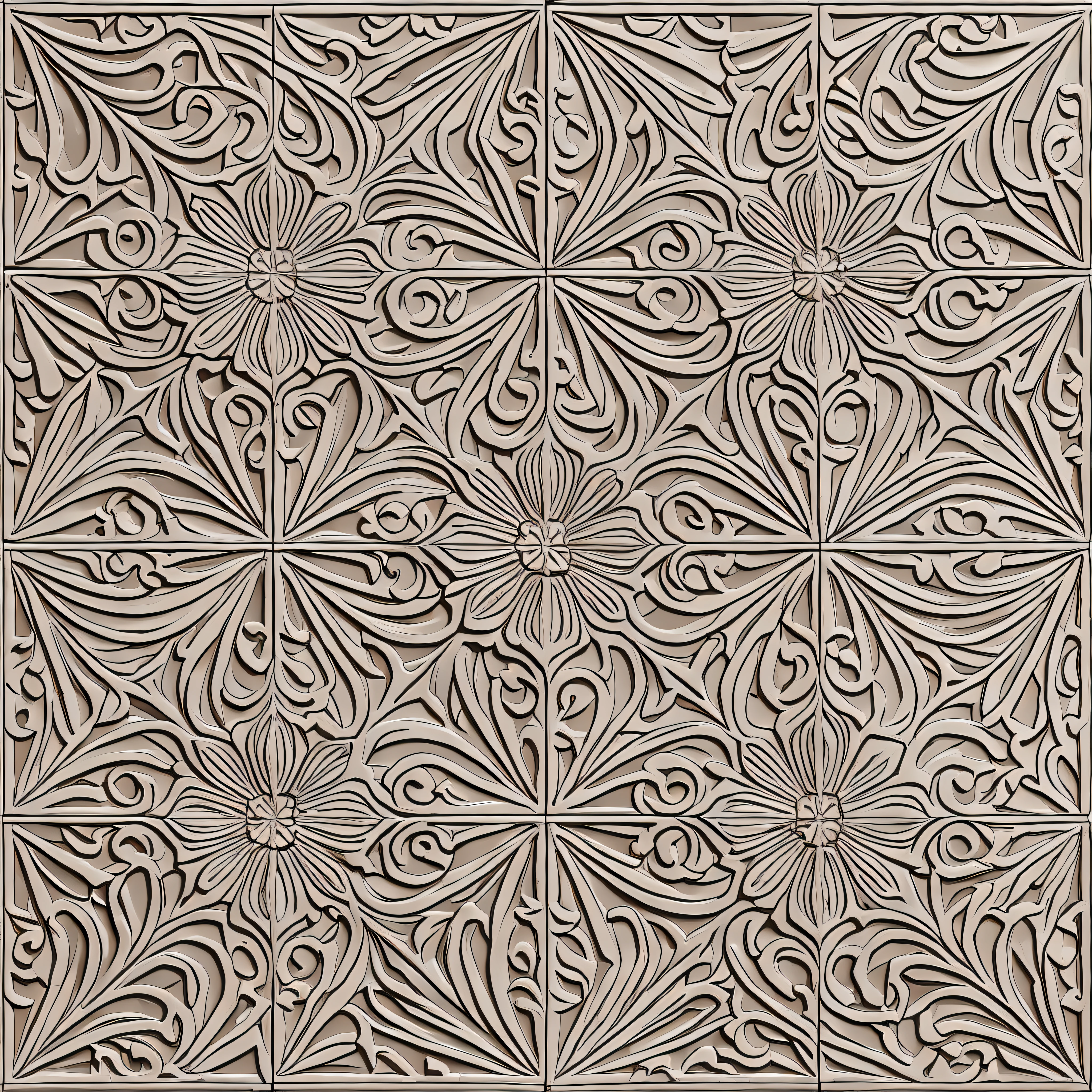 pattern flowers 3d, --tile --auto --s2