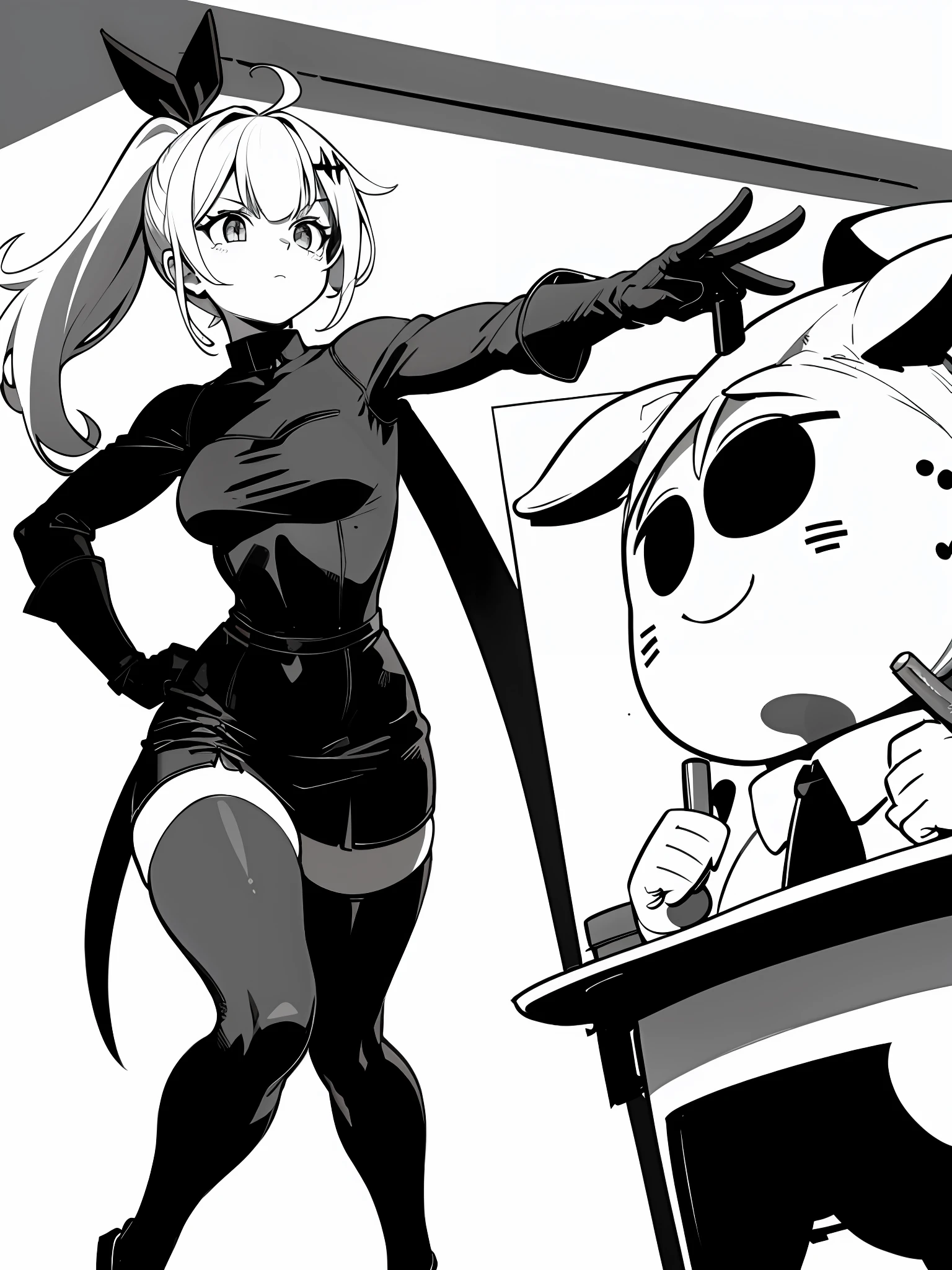(High quality masterpieces: 1.5), (Bold outline: 1.2), (Sharp shadows), (Comic book style), (Clean lines), (Striking visuals), (Cel shadows: 1.1), (Graphic style: 1.2)