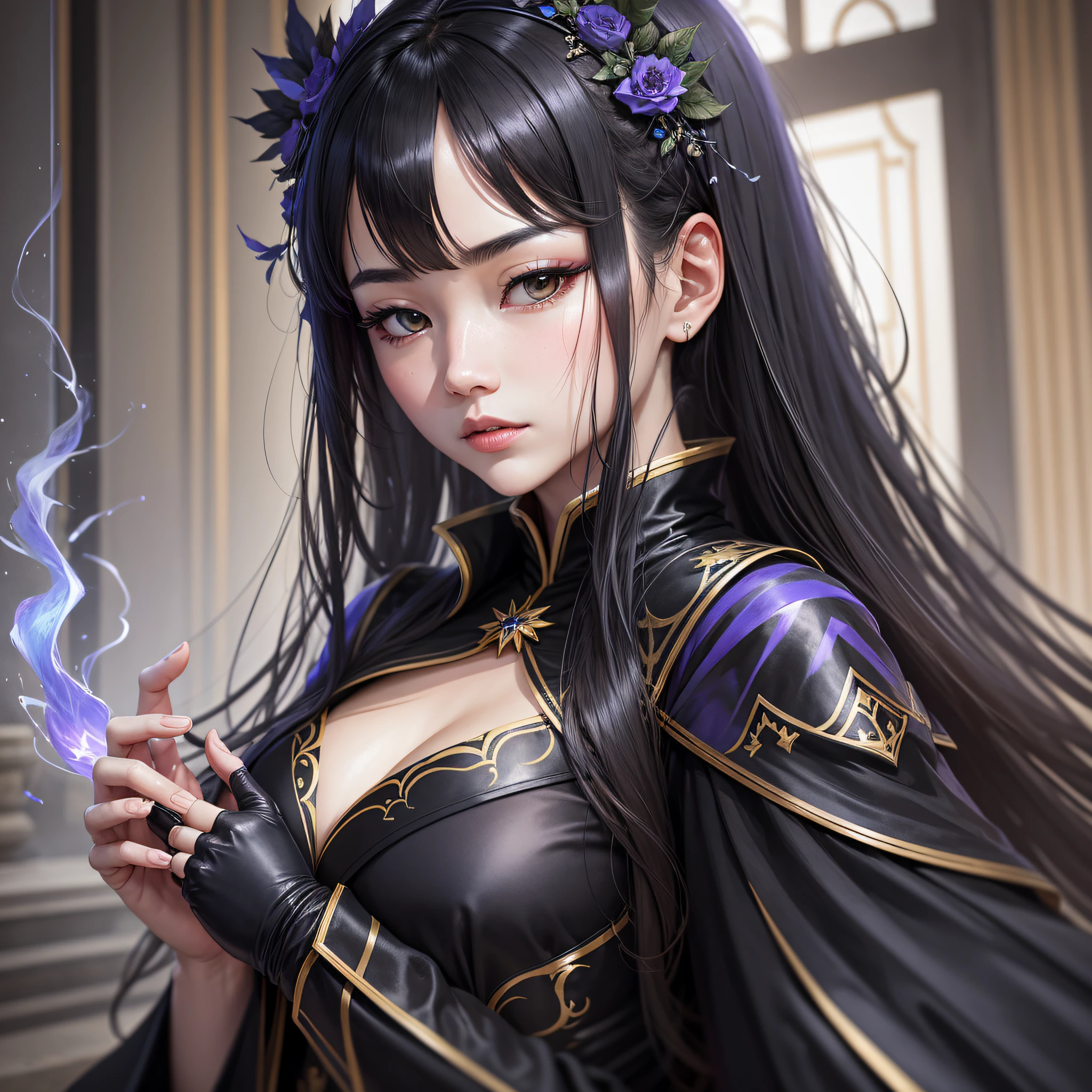 The royal sister is full of aura, which makes people dare not take a step beyond the thunder pool. The combination of black silk and uniform highlights its noble atmosphere. --auto --s2