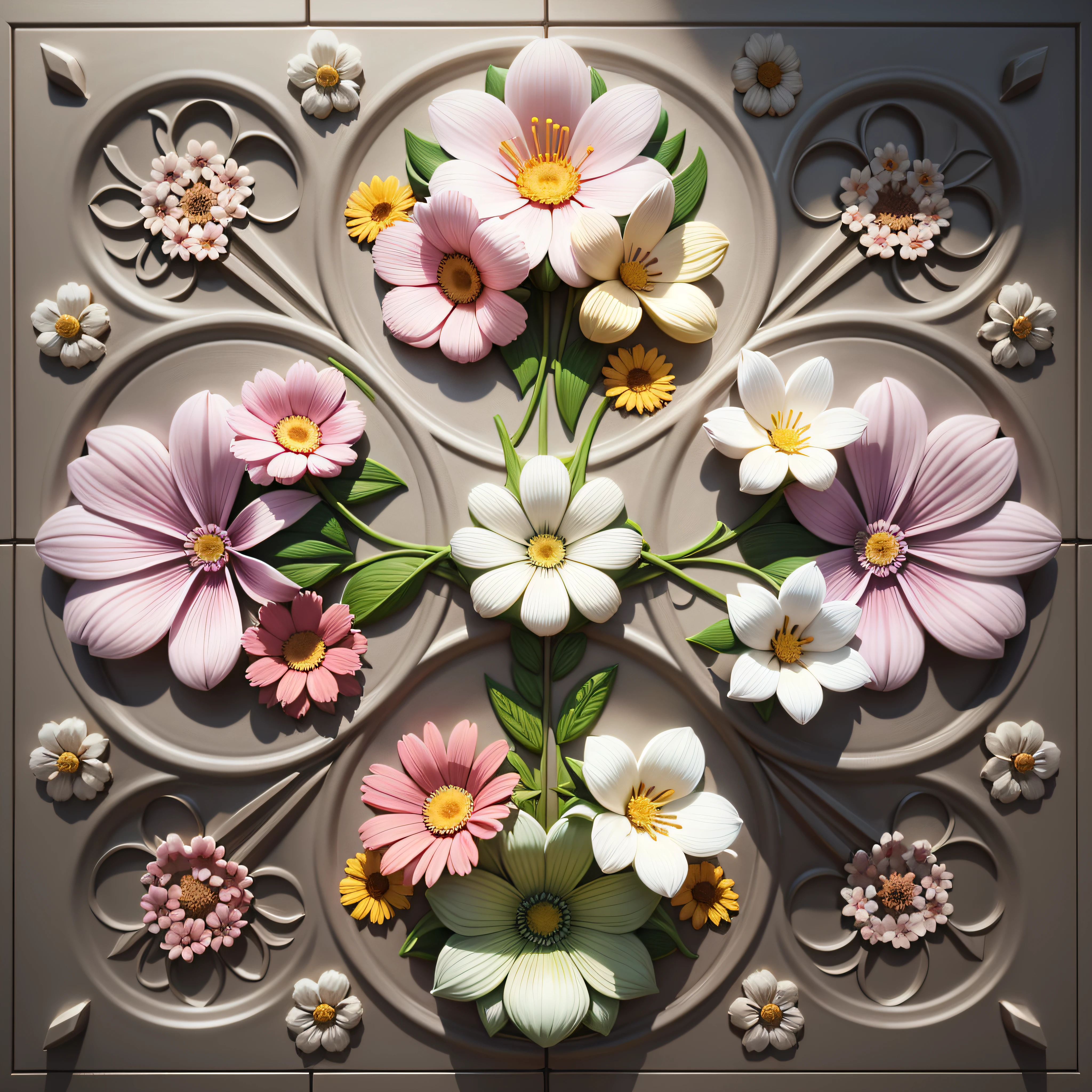 Flower pattern 3D, --Tile --auto --s2