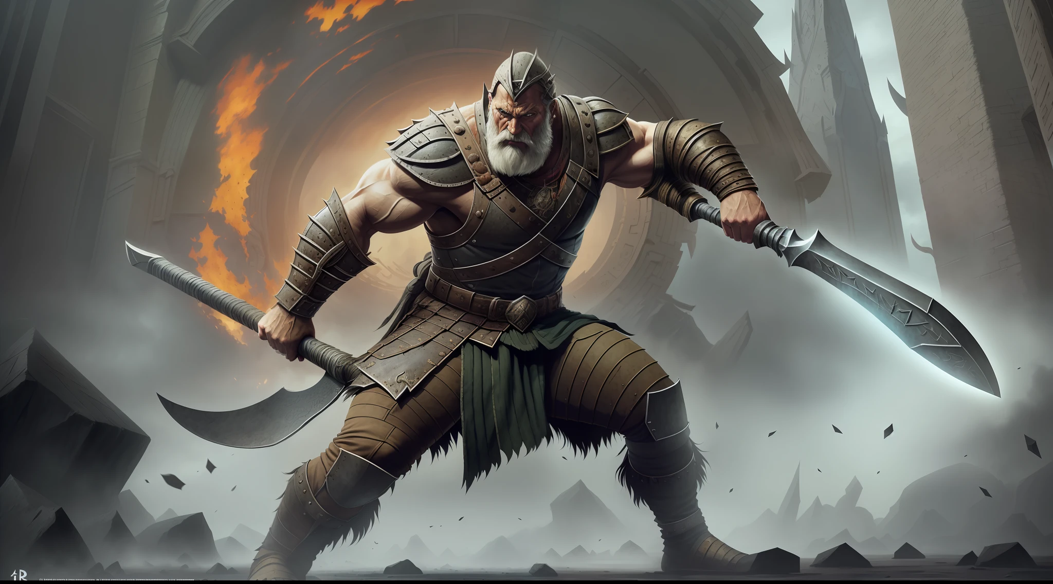 berserker full body portrait, D&D style, axe, man, muscles, photorealistic, highly detailed, art station, smooth, sharp focus, art by Michael Whelan, Artgerm, Greg Rutkowski and Alphonse Mucha, vibrant, photorealistic, realistic, dramatic, dark, sharp focus, 8K