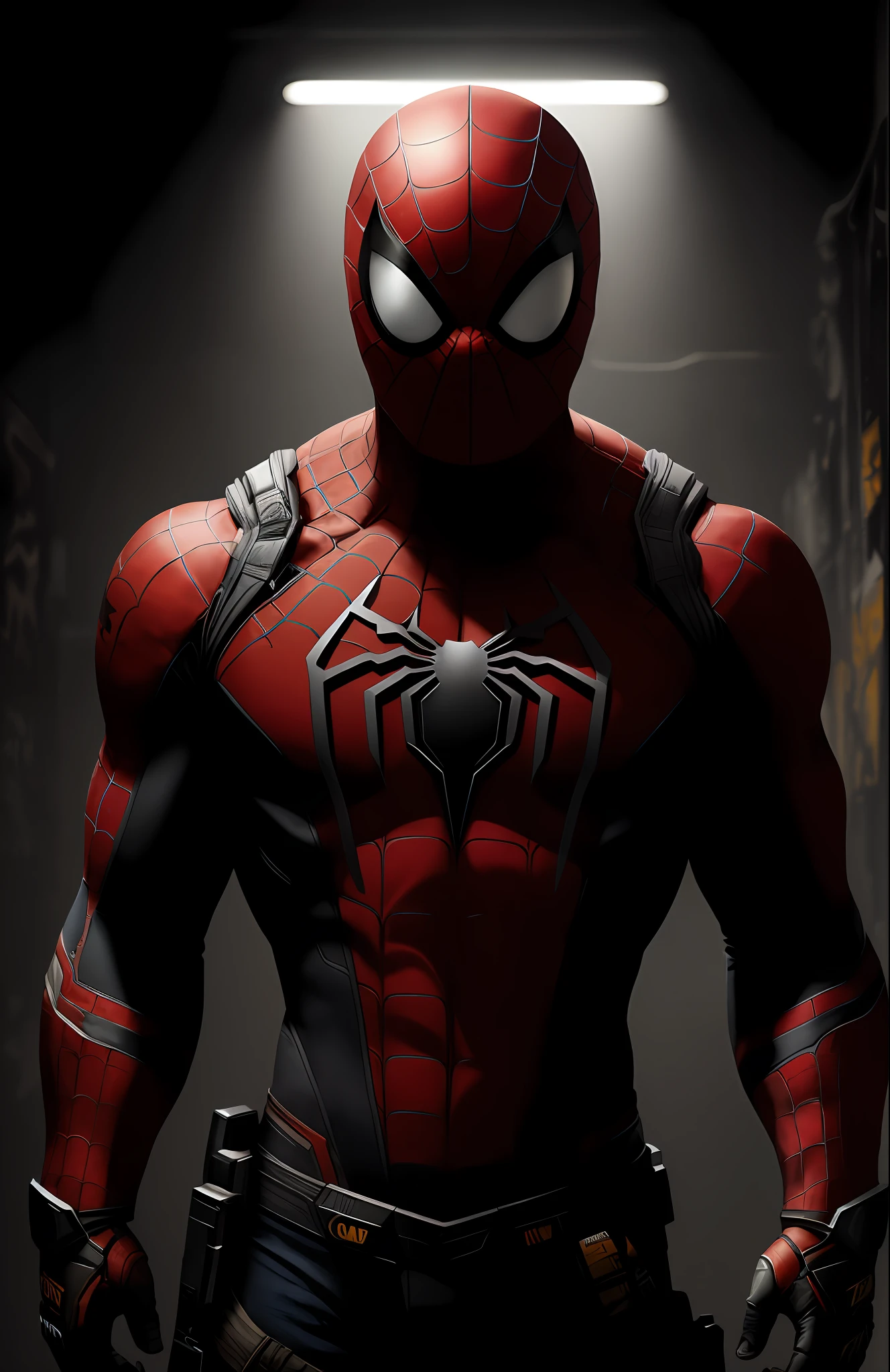 (dark shot: 1.1), epic realistic, God Spider-Man from Marvel, yellow gradient, black, brown and magenta color scheme, grunge aesthetic!!! graffiti tag wall background, art by Greg Rutkowski and artgerm, soft cinematic light, Adobe Lightroom, darkroom, HDR, intricate, highly detailed, (depth of field: 1.4), faded, (neutral colors: 1.2), (hdr: 1.4), (muted colors: 1.2), hyper-detail (artstation: 1.4), cinematic, warm light, dramatic light (complex details: 1.1)