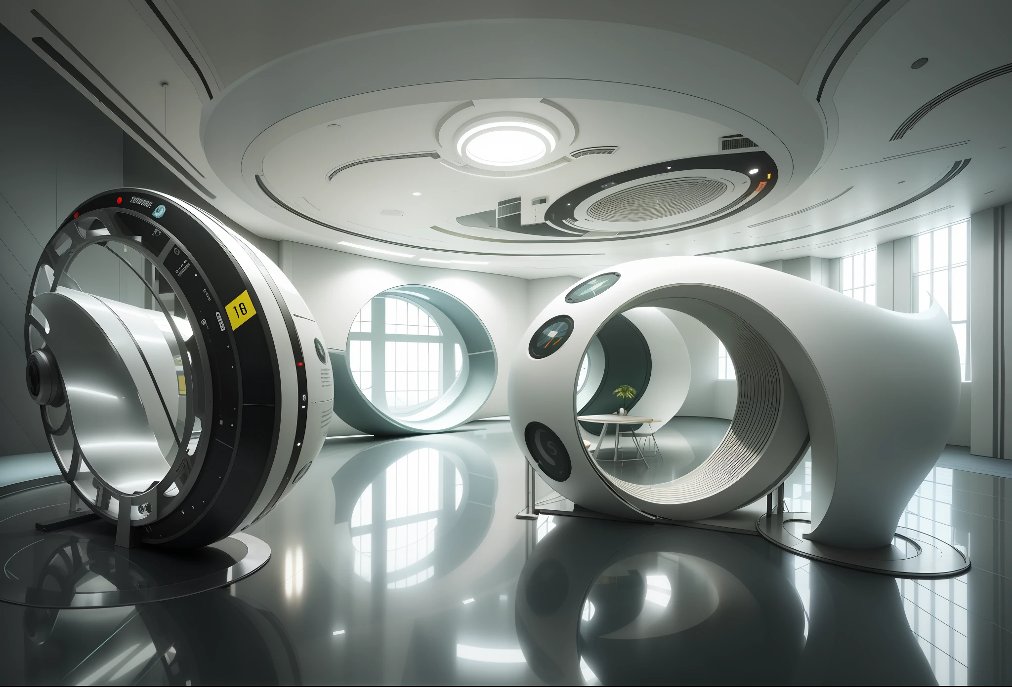 1502000 youth theme exhibition, Möbius strip theme, 500 square meters space, 10 meters high, futurism. - Ar 16:9-q 2