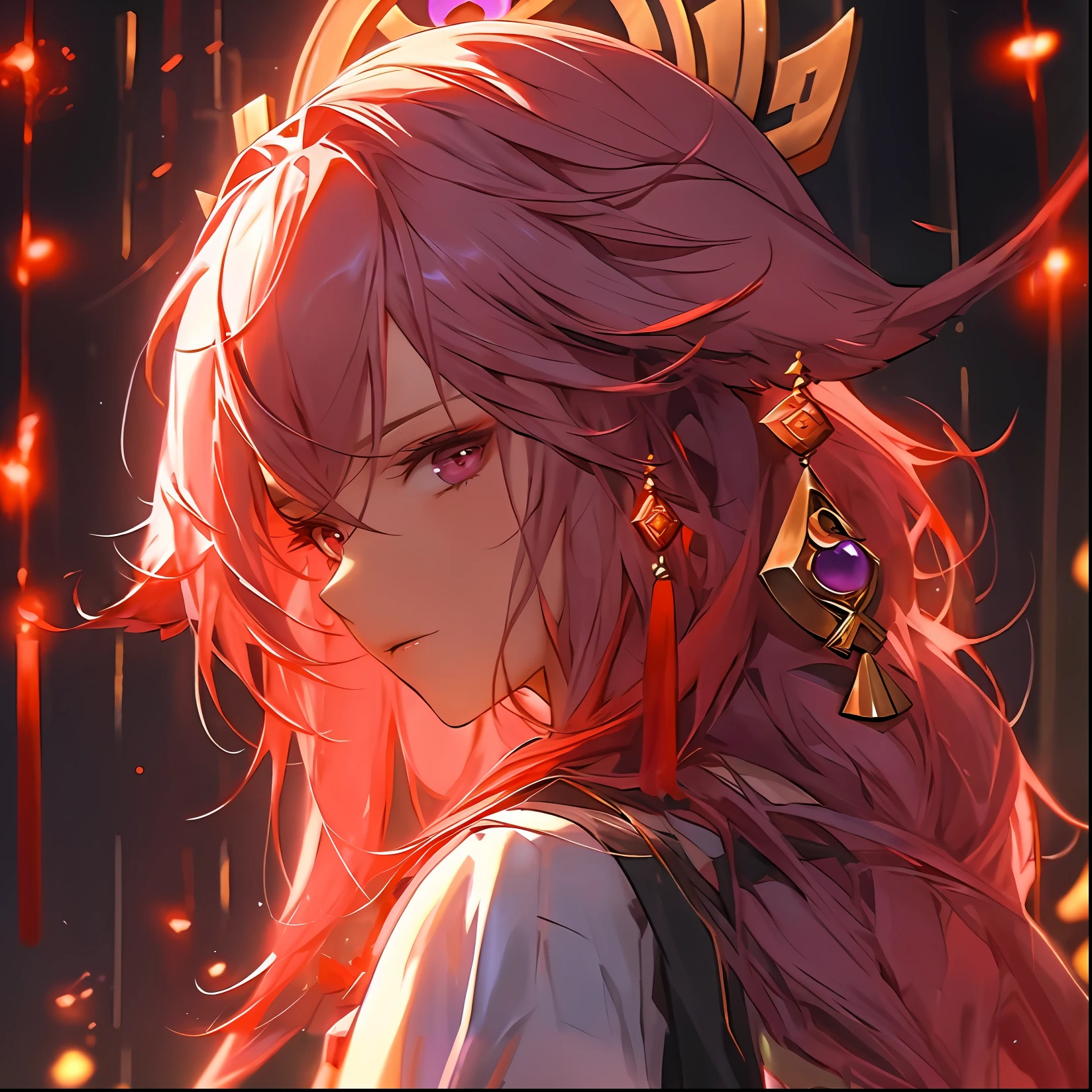 anime girl with long pink hair wearing a crown and a necklace, keqing from genshin impact, ayaka genshin impact, zhongli from genshin impact, portrait knights of zodiac girl, ayaka game genshin impact, best anime 4k konachan wallpaper, detailed digital anime art, genshin, ((a beautiful fantasy empress)), detailed key anime art