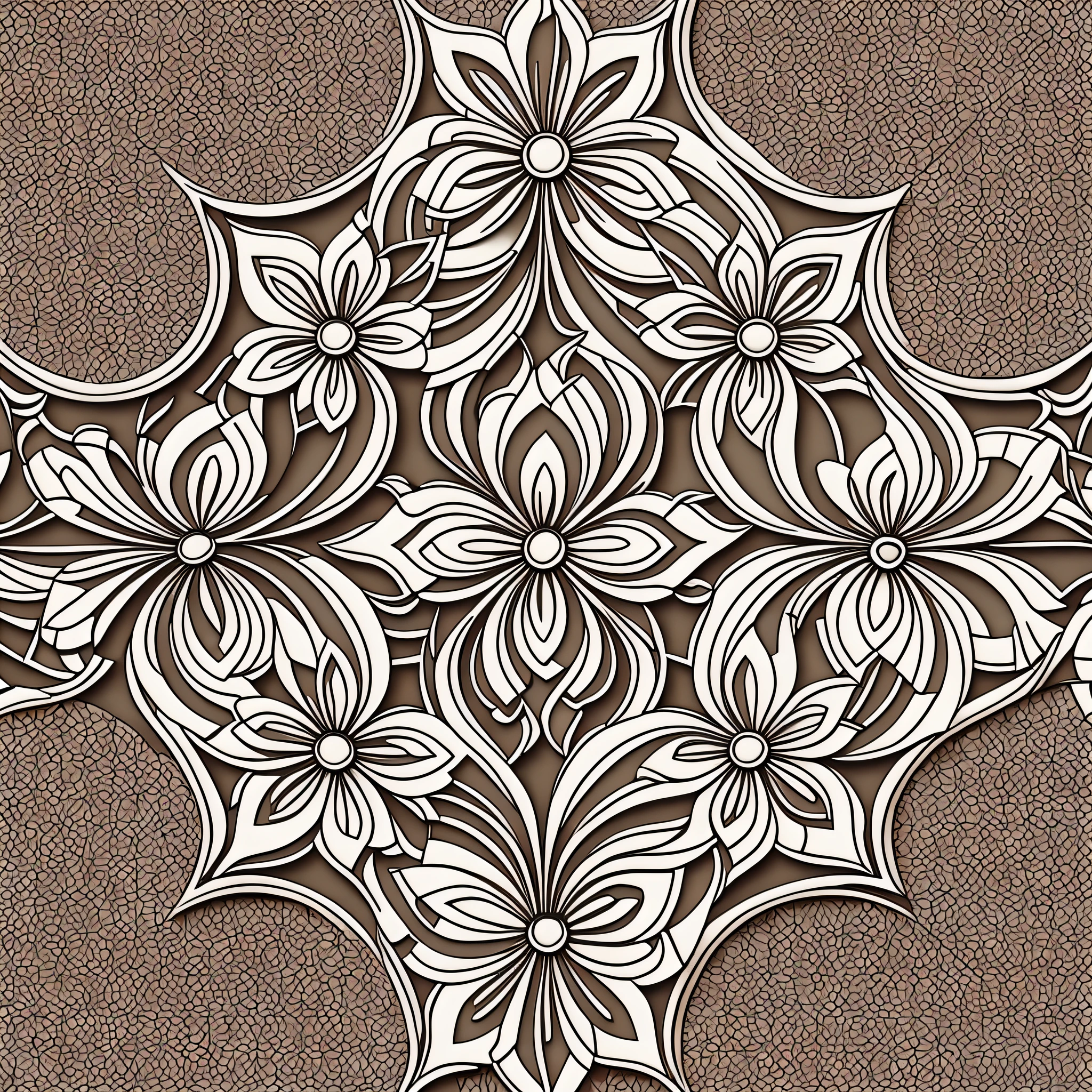 pattern flowers 3d, --tile --auto --s2
