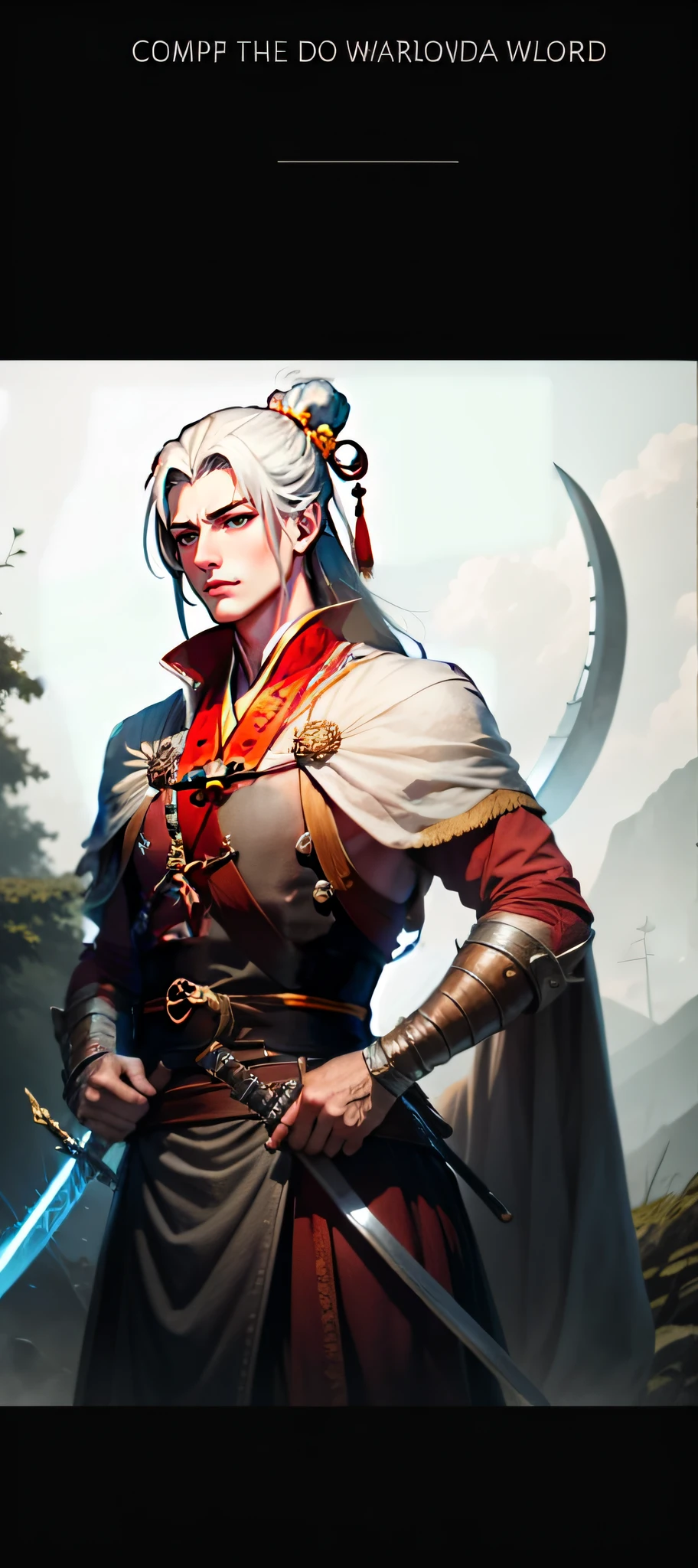 Complete the character with a sword in hand