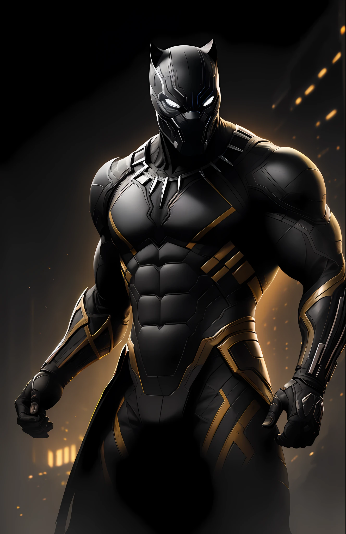 (dark shot: 1.1), epic realistic, God Black Panther from Marvel, yellow gradient, black, brown and purple color scheme, grunge aesthetic!!! graffiti tag wall background, art by Greg Rutkowski and artgerm, soft cinematic light, Adobe Lightroom, darkroom, HDR, intricate, highly detailed, (depth of field: 1.4), faded, (neutral colors: 1.2), (hdr: 1.4), (muted colors: 1.2), hyper-detail (artstation: 1.4), cinematic, warm light, dramatic light (complex details: 1.1)