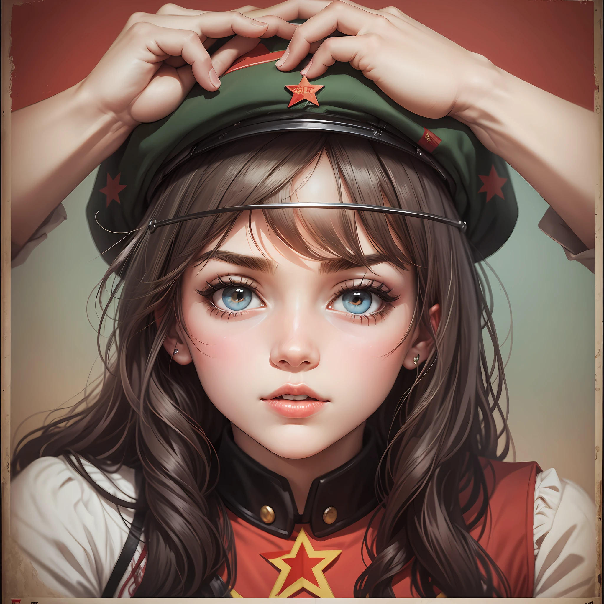 Communist poster, girl --auto --s2