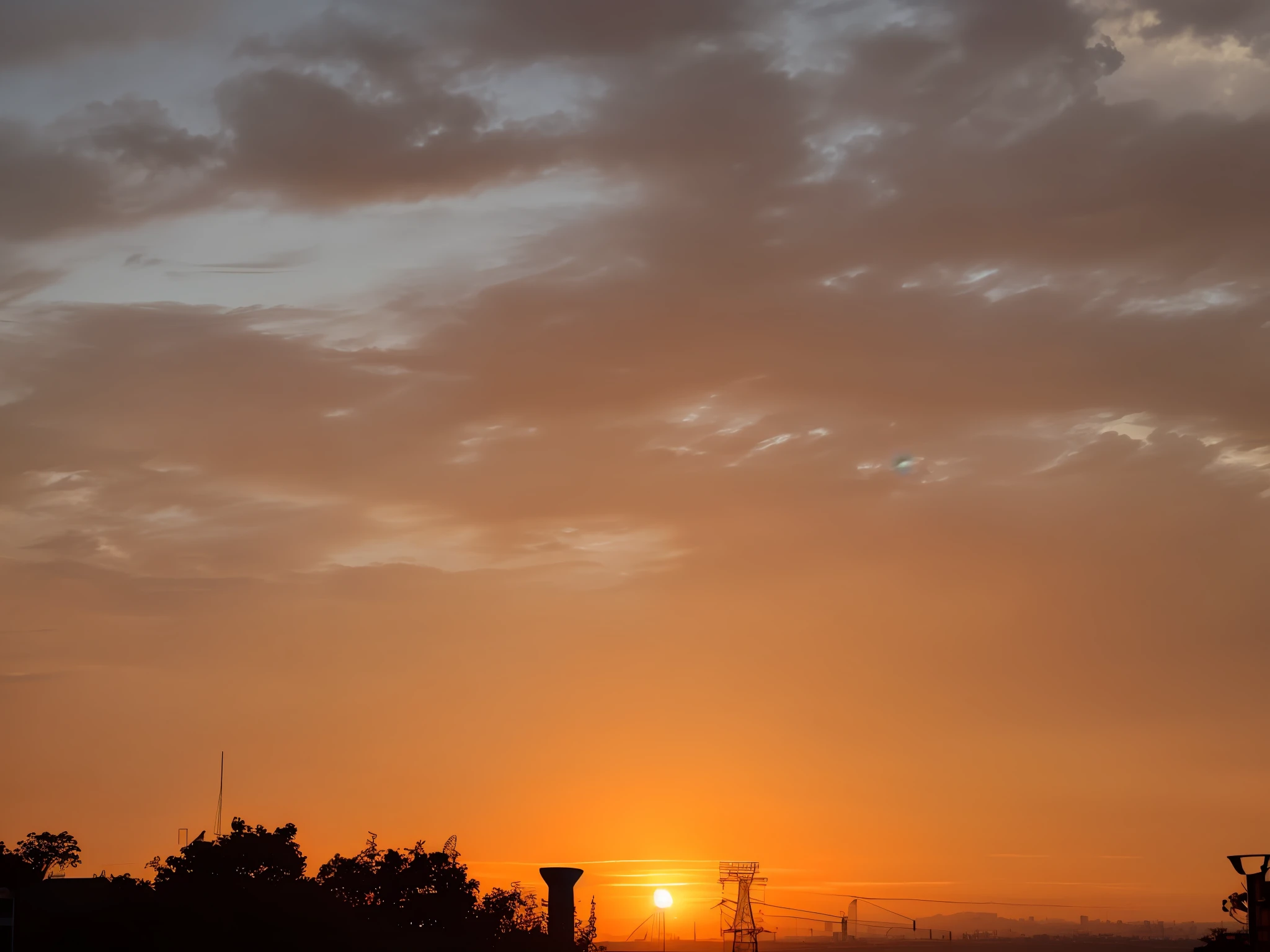 sunset over a city with a clock tower and a cloudy sky, it is sunset, the sun up on the sky is strong, sunset in the background, sunset in background, the sun is setting, sun setting in the background, sky setting, sunrise atmospheric phenomena, sunset time, early morning sunrise, cloudy sunset, hazy sunset with dramatic clouds, sunset photo