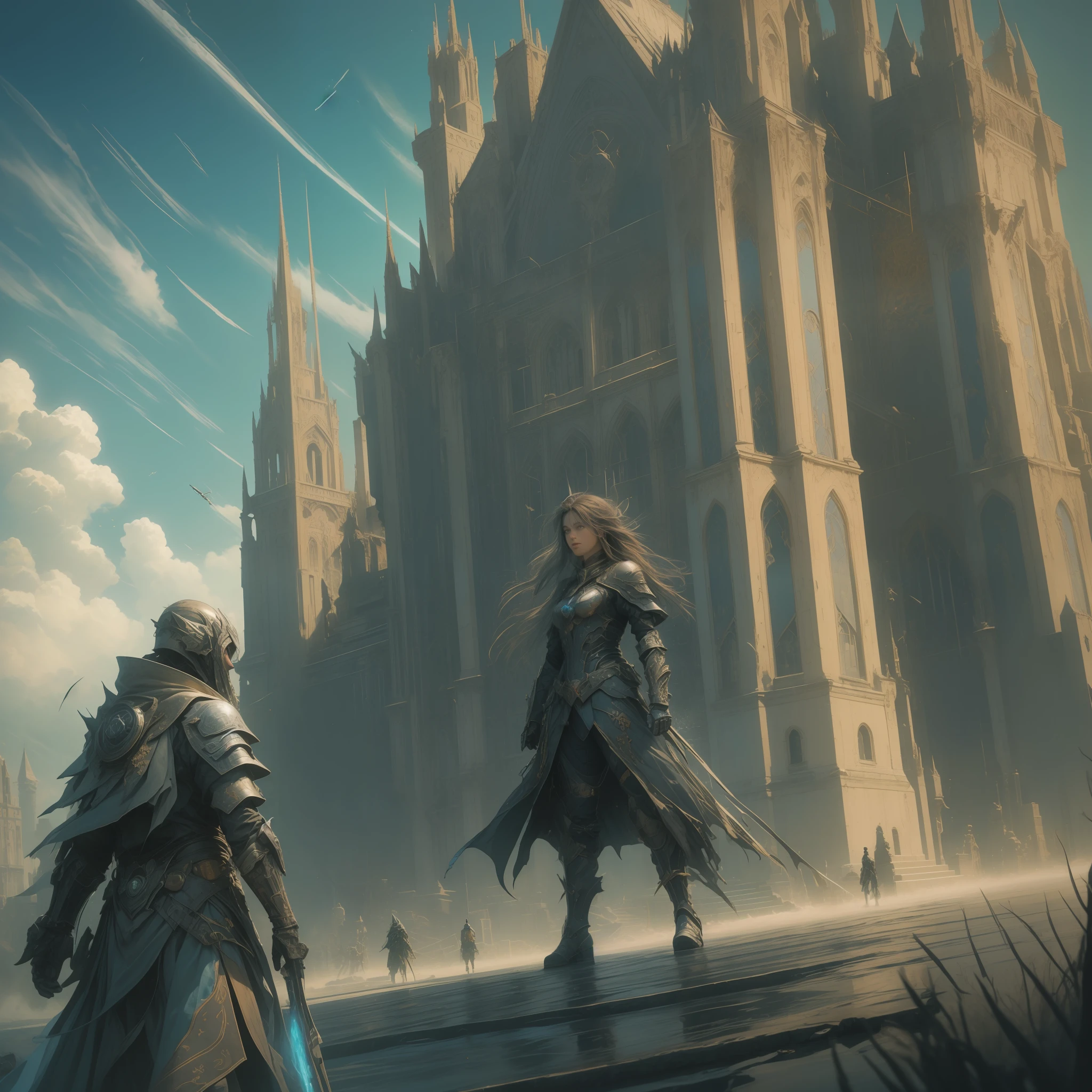 (Real: 1.5), (Raw photo: 1.4), (Photorealistic: 1.3), (Masterpiece), highest quality, highest quality, highly detailed CG Unity 8k wallpaper, detailed and complex, hyper detail castle, back view, turn around, original, miracle witch, turbulent space, high resolution, [:( detail face: 1.2): 0.2], film grain, fujifilm XT3, ( High Detail Skins: 0.9), 8k, Detailed Gradient Background, Full Body, World of Ruin, Doomsday, Space-Time Rift, Colorful