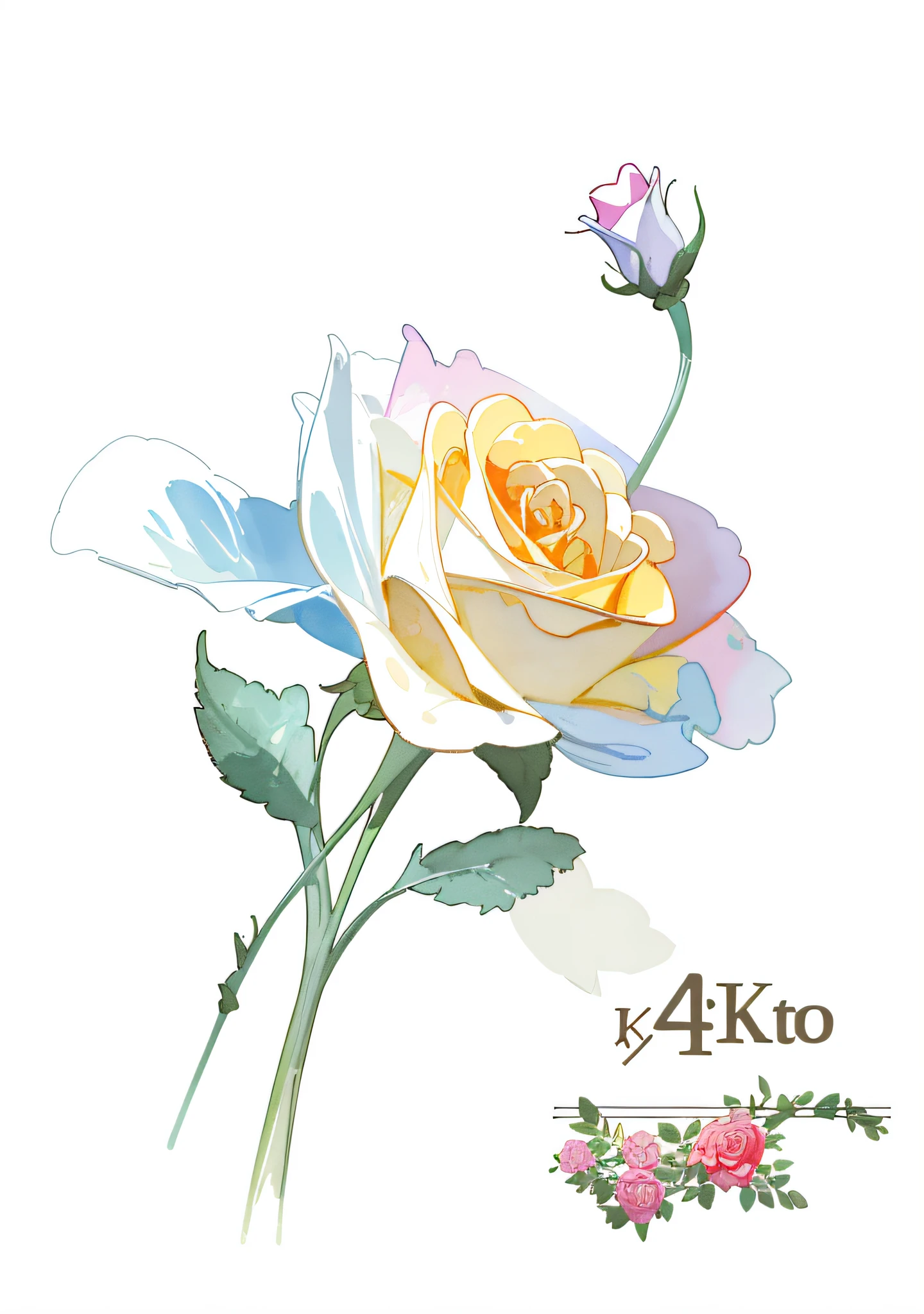 High quality, high detail, 8k, lots of flowers on table, floral art association, flowers, bouquet of roses, no figures, rose background, beautiful digital illustration, pastel roses, soft flowers, beautiful digital illustrations, elegant digital painting, romantic art style, realistic illustration, watercolor style