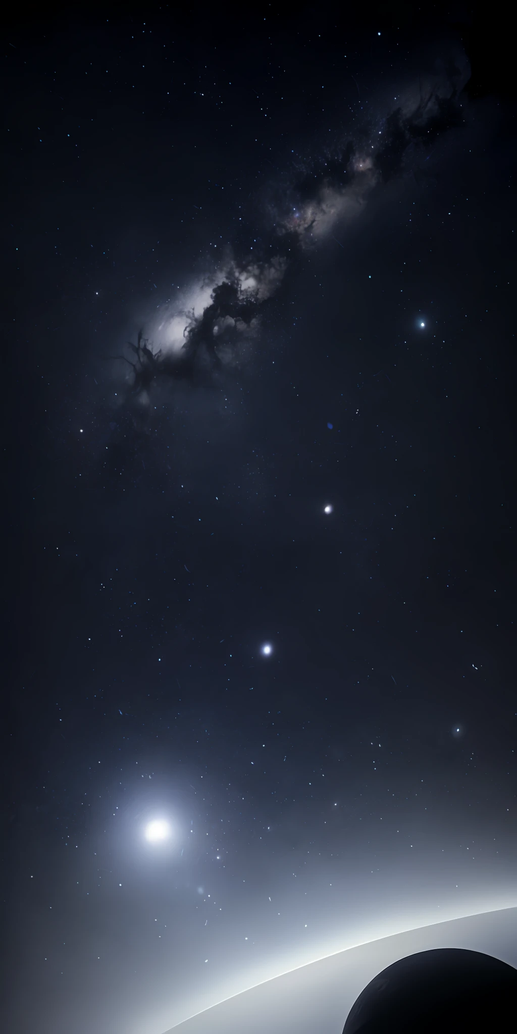 Universe, deep space, mysterious, eerie, black gray, gloom,