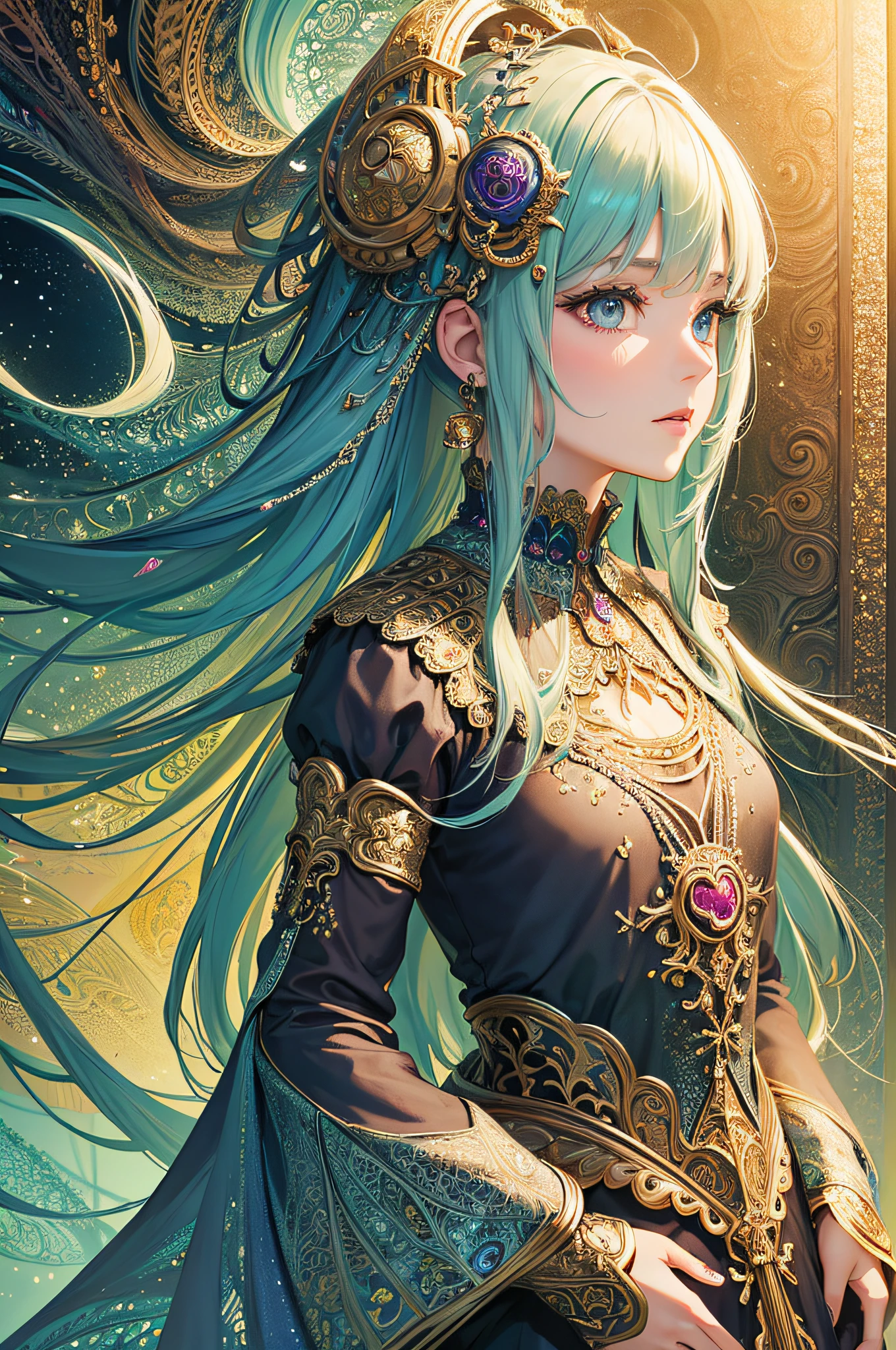 (masterpiece, top quality, best quality, official art, beautiful and aesthetic:1.2), (1girl), extreme detailed,(fractal art:1.3),colorful,highest detailed