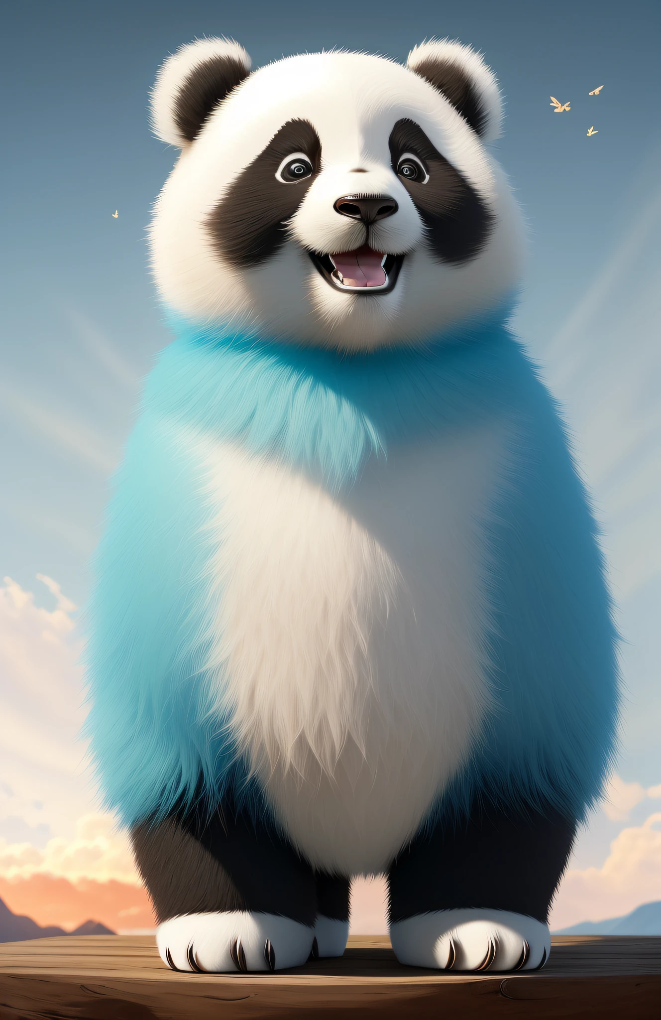 (Masterpiece), (Excellent), (Super Fine), (Full Body: 1.2), Super Cute, Baby, Pixar, Pajama Panda Baby, Big Bright, Fluffy, Smile, Delicate and Delicate, Panda, Fairy Tale, Incredibly High Detail, Pixar Style, Bright color palette, Natural light, Simple background in solid colors, Octane rendering, trends on Artstation, gorgeous, ultra wide angle, 8k, HD, realistic