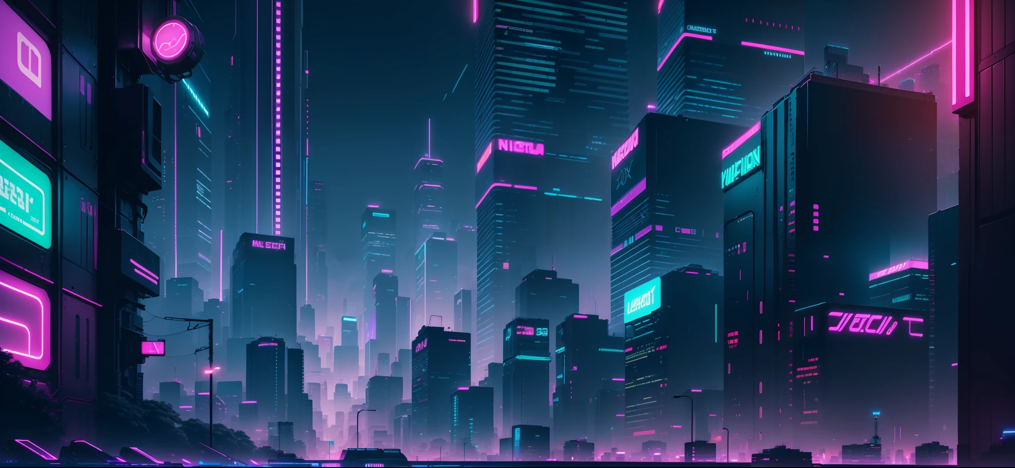 image of a city at night, neon city in the background, neon city, cyberpunk background, neon megacity in the background, cinematic neon matte painting, cyberpunk neon lights, neon cityscape background, vaporwave city, cyberpunk city street background, city midnight neon lights, background cyberpunk city, cyber neon lights, cyberpunk aesthetic