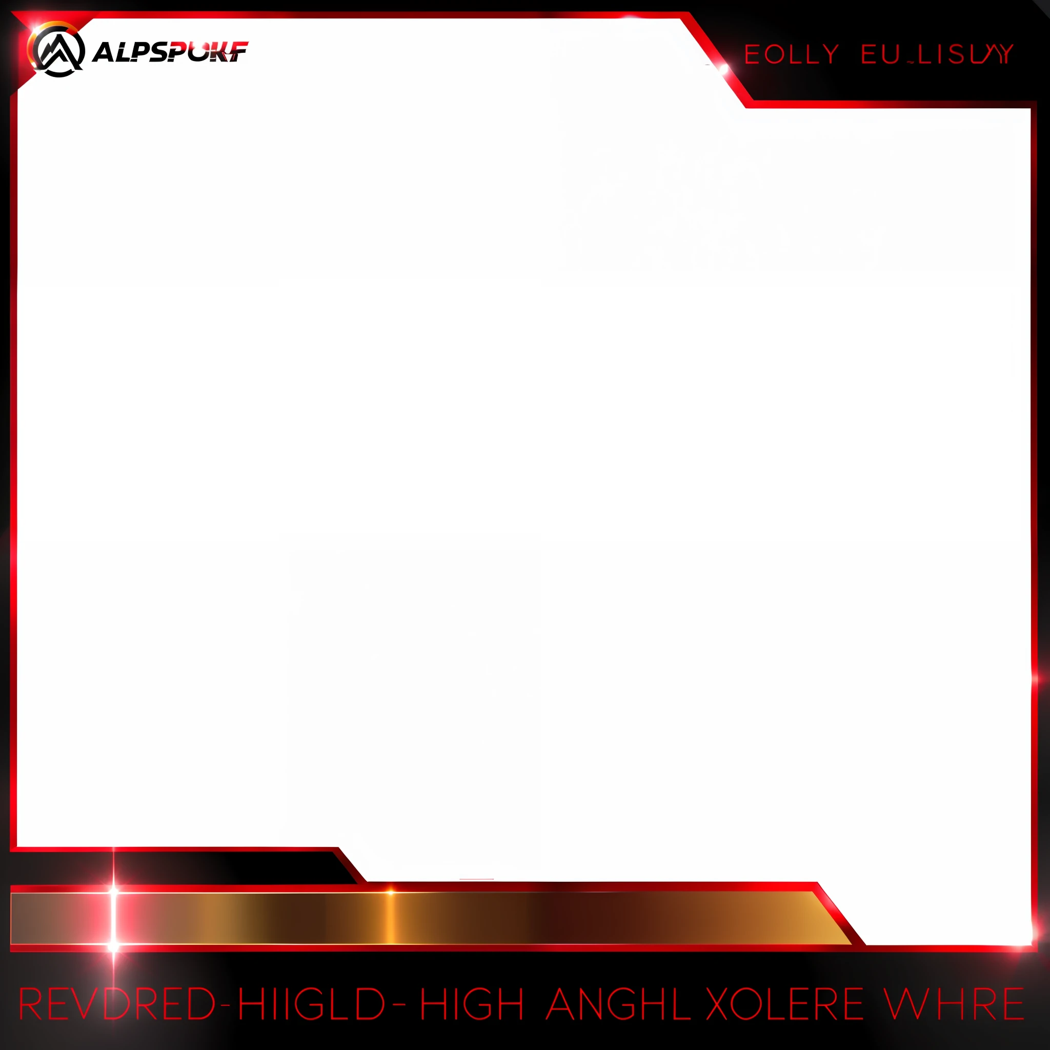 Red, high-end, luxurious, shiny, bold border, flashing red