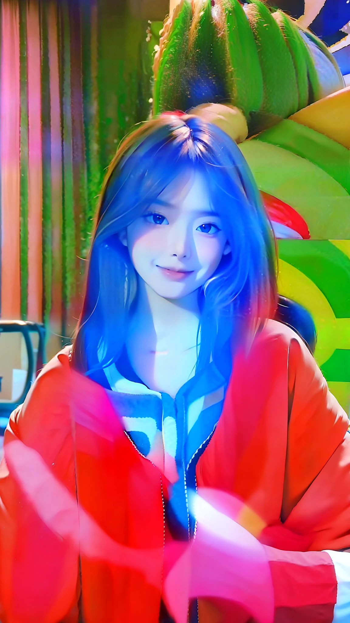 Masterpiece, High definition, high quality, super detailed face, detailed eyes, double eyelids, blurred background, slim face, ((best quality, 8k, masterpiece: 1.3)) smile, beautiful woman, breasts appearing, less clothes, ((best quality, 8k, masterpiece: 1.3)), high resolution, bigger breasts