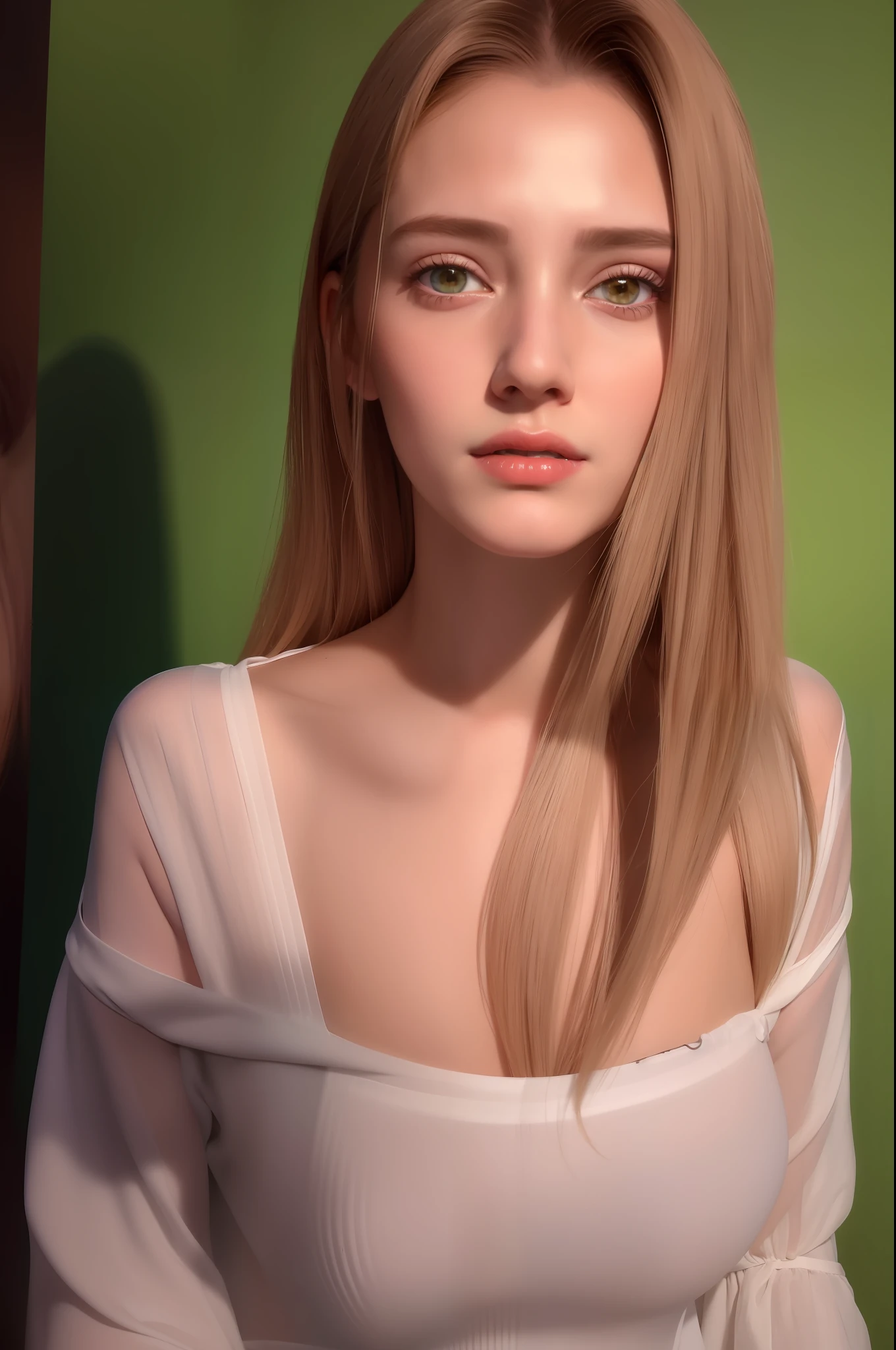 Hyperrealist portrait of female by david hockney and alphonse mucha,fantasy art, photo realistic, dynamic lighting, artstation, poster, volumetric lighting, very detailed faces, 4 k, award winning,, 1girl, evil smile, in the dark, deep shadow, low key,cowboy shot,(official clothing:1.4) ,long hair,white hair,chuuChloe,