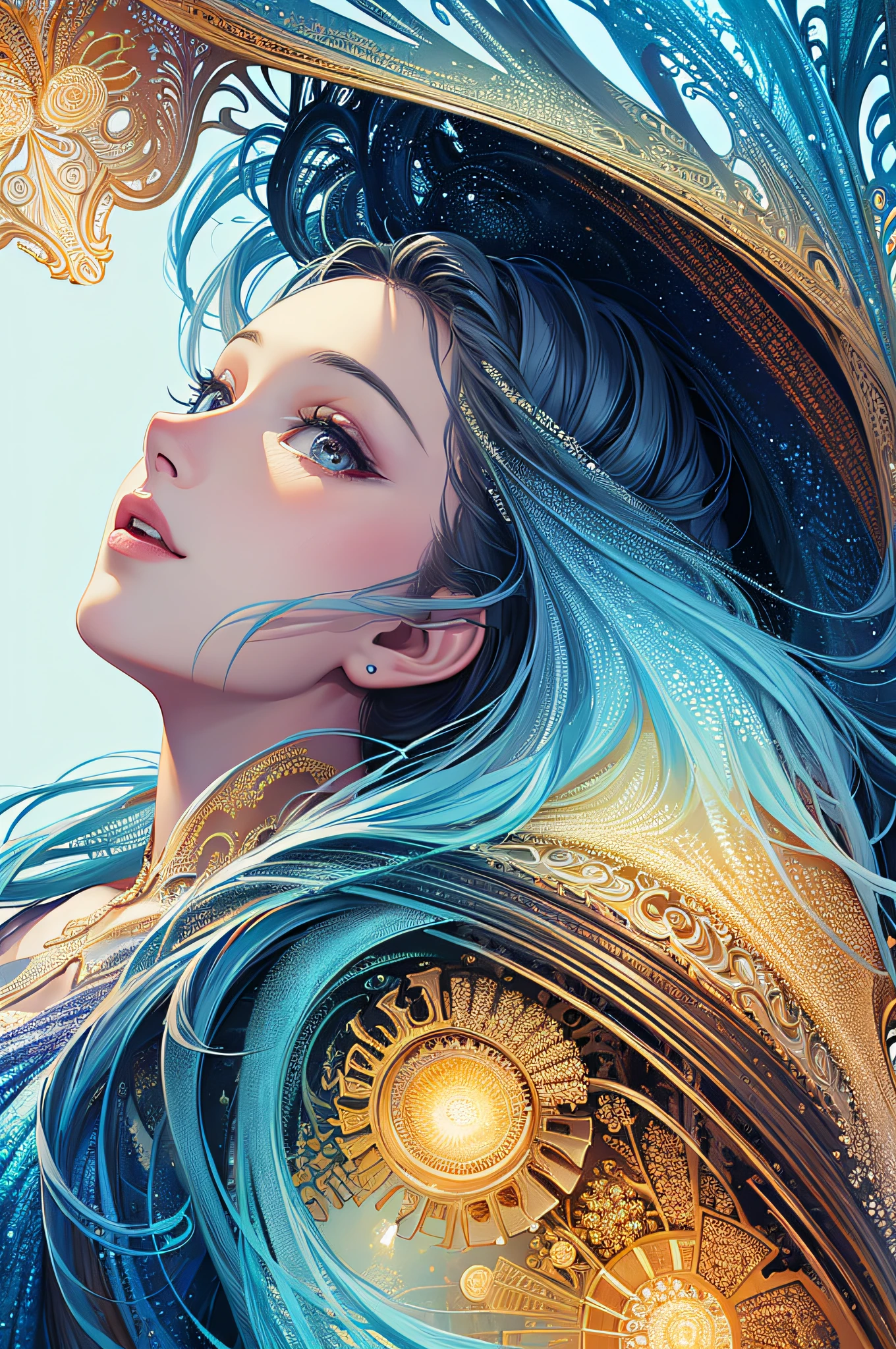 (masterpiece, top quality, best quality, official art, beautiful and aesthetic:1.2), (1girl), extreme detailed,(fractal art:1.3),colorful,highest detailed