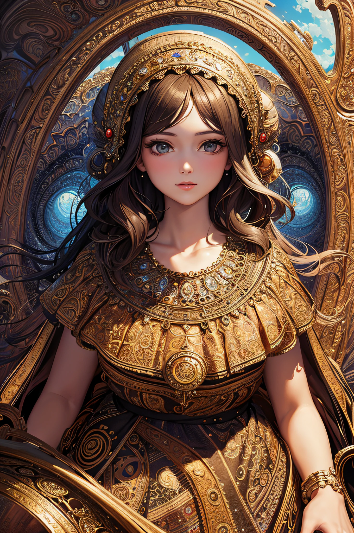 (masterpiece, top quality, best quality, official art, beautiful and aesthetic:1.2), (1girl), extreme detailed,(fractal art:1.3),colorful,highest detailed
