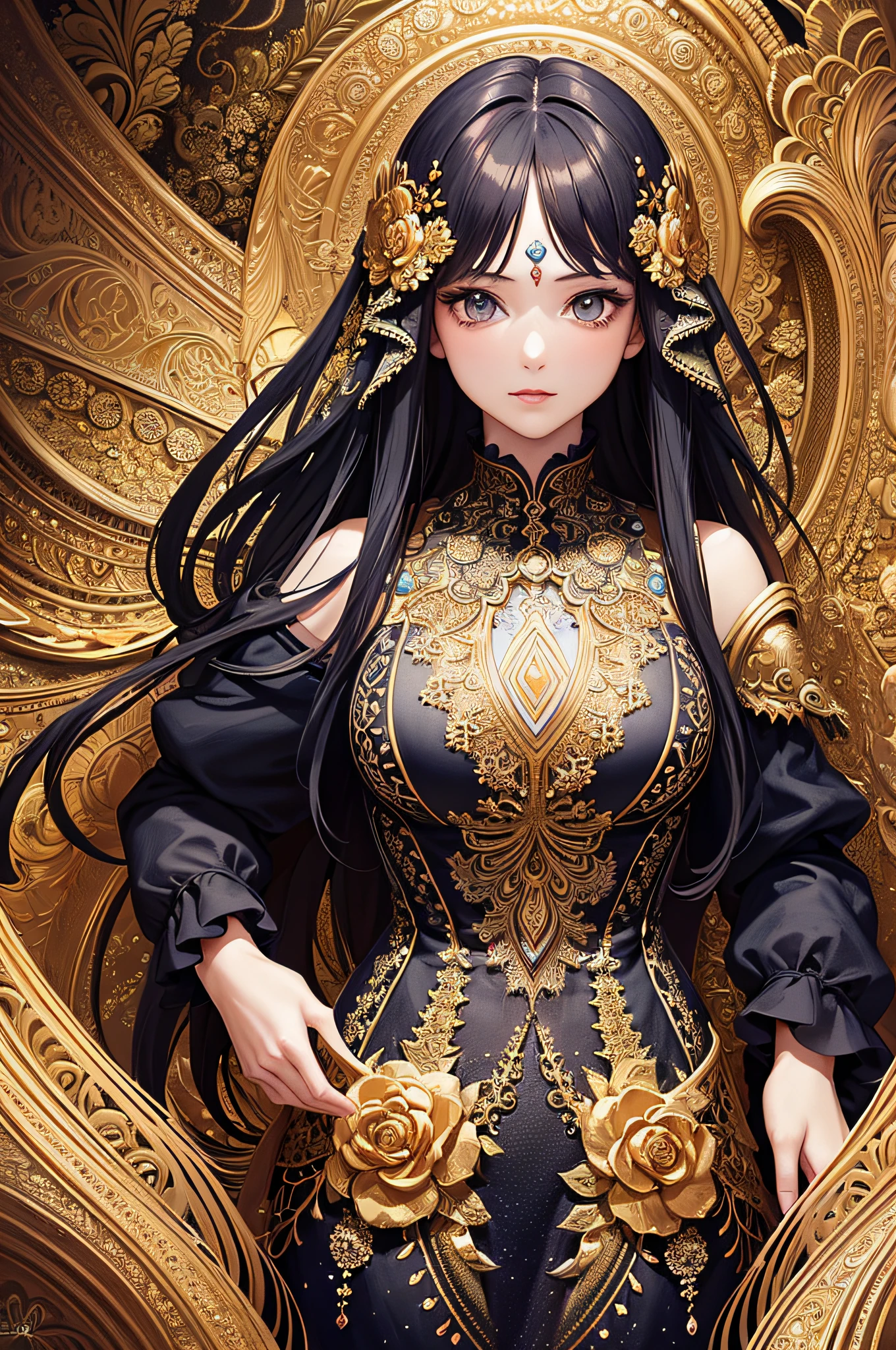(masterpiece, top quality, best quality, official art, beautiful and aesthetic:1.2), (1girl), extreme detailed,(fractal art:1.3),colorful,highest detailed