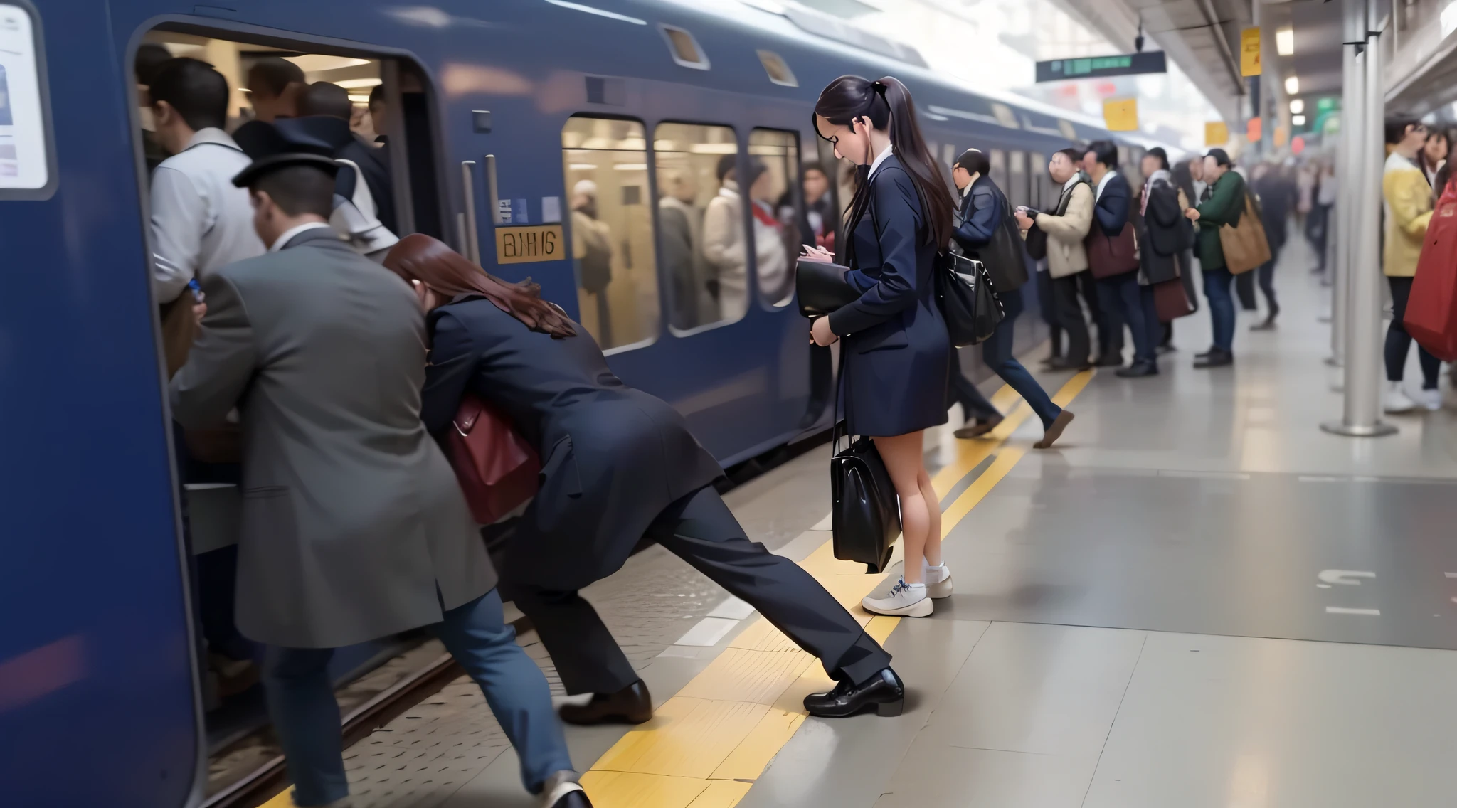 Crowded trains, commuter rush --auto --s2