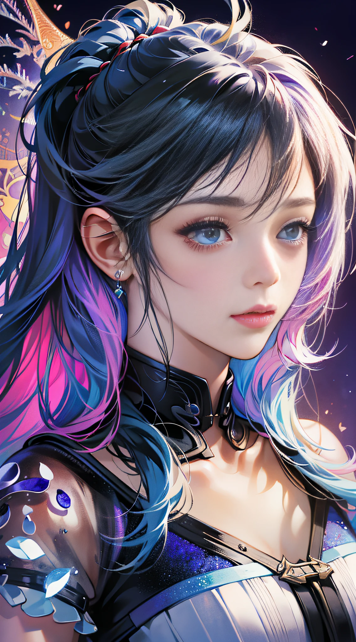 absurdres, highres, ultra detailed, 1girl, Rinoa, from Final Fantasy 8, solo, extremely detailed eyes, (official art, beautiful and aesthetic:1.2), (1girl), extreme detailed,(fractal art:1.3),colorful,highest detailed