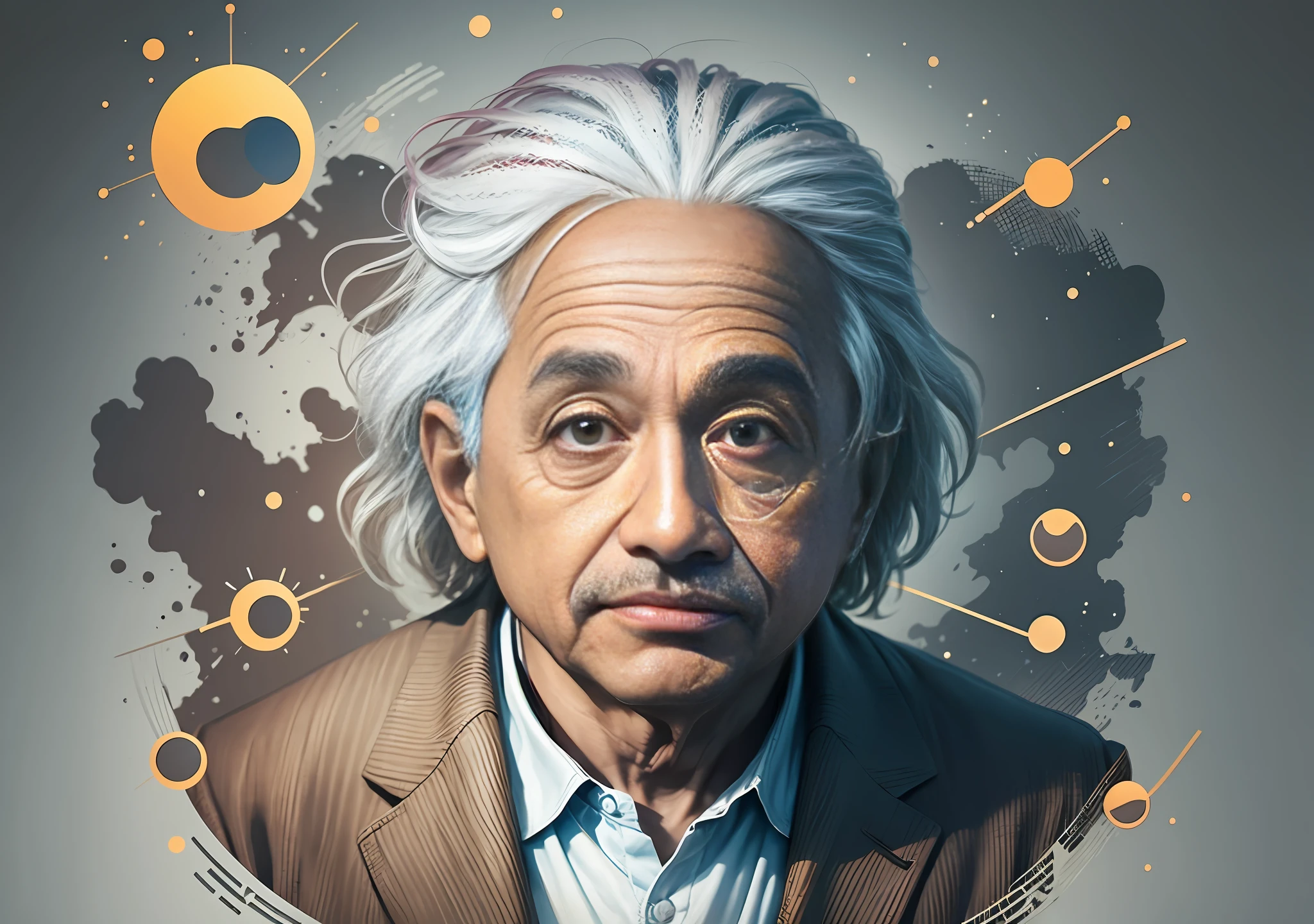 Wonders of knowledge: -use Albert Einstein's face as a basis to create a thumbnail cover, where it contains elements about wisdom --auto --s2