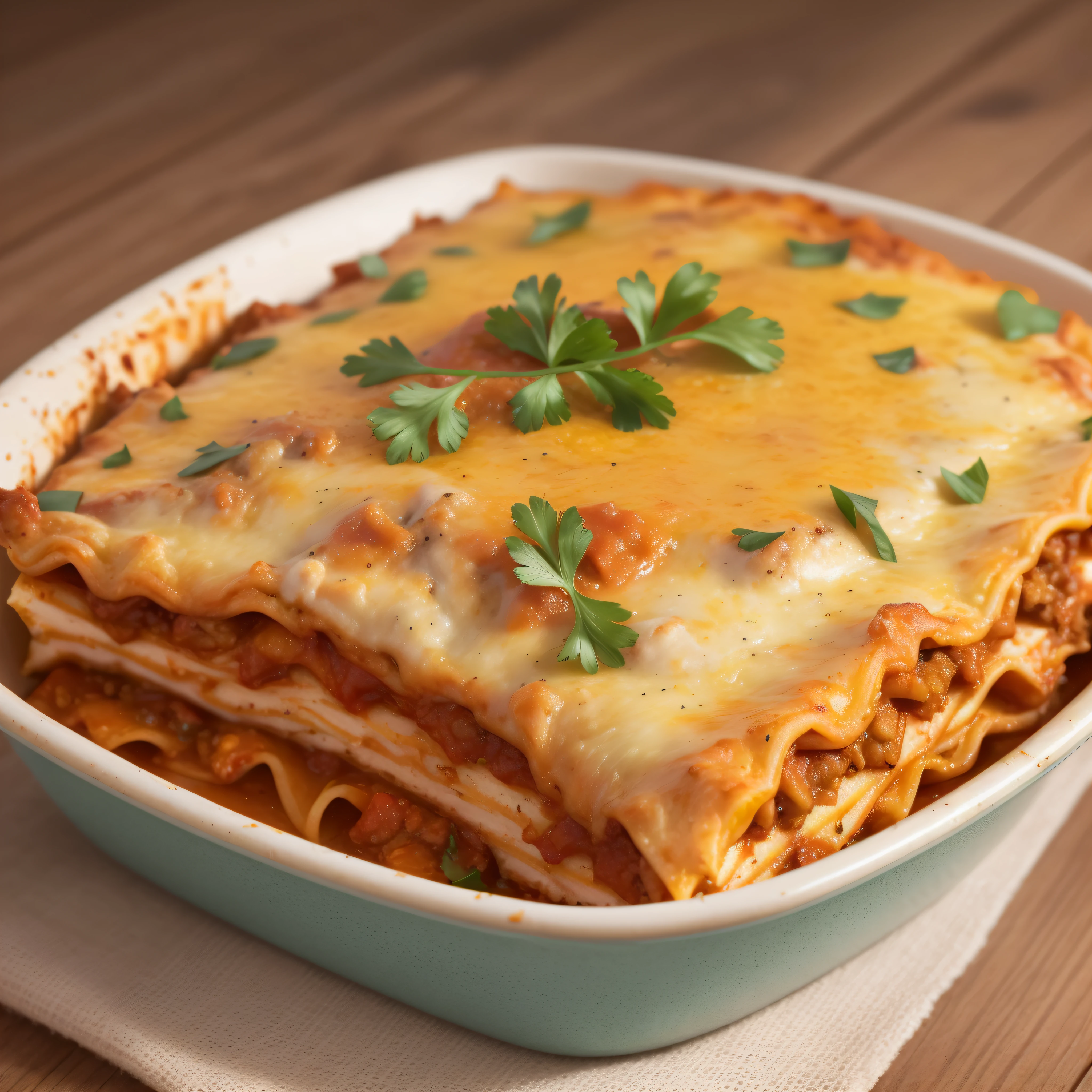 a closeup of a lasagna in a clay container, juicy lasagna, high quality food photography, chicken, easy, (ultra realistic, realistic and coherent, mixed art, professional food photography, ready to eat, an ultra realistic, looks realistic, a hyper realistic, very very realistic, incredibly realistic, lasagna, 4k food commercial, very realistic