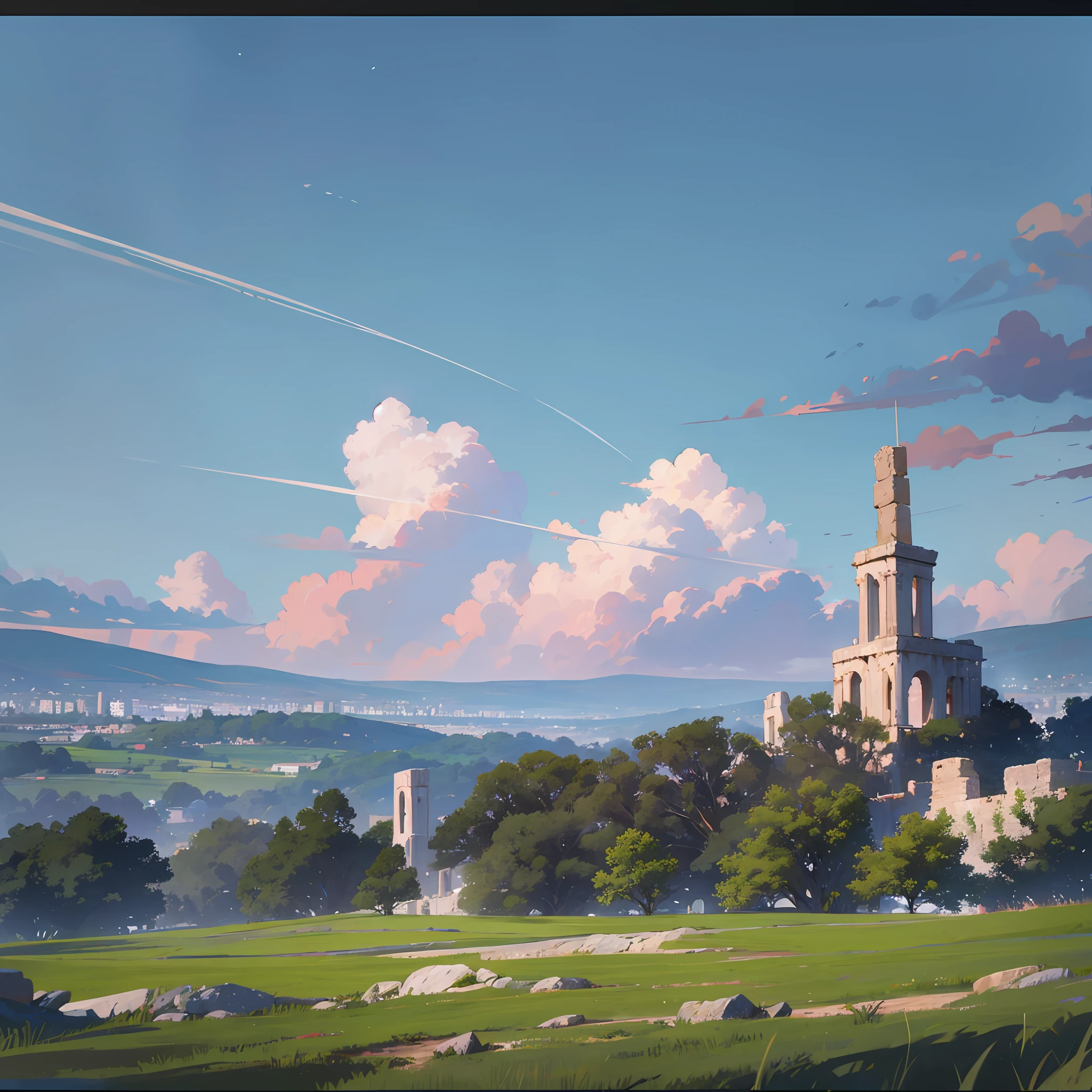 Scenery with landscapes and ancient buildings --auto --s2