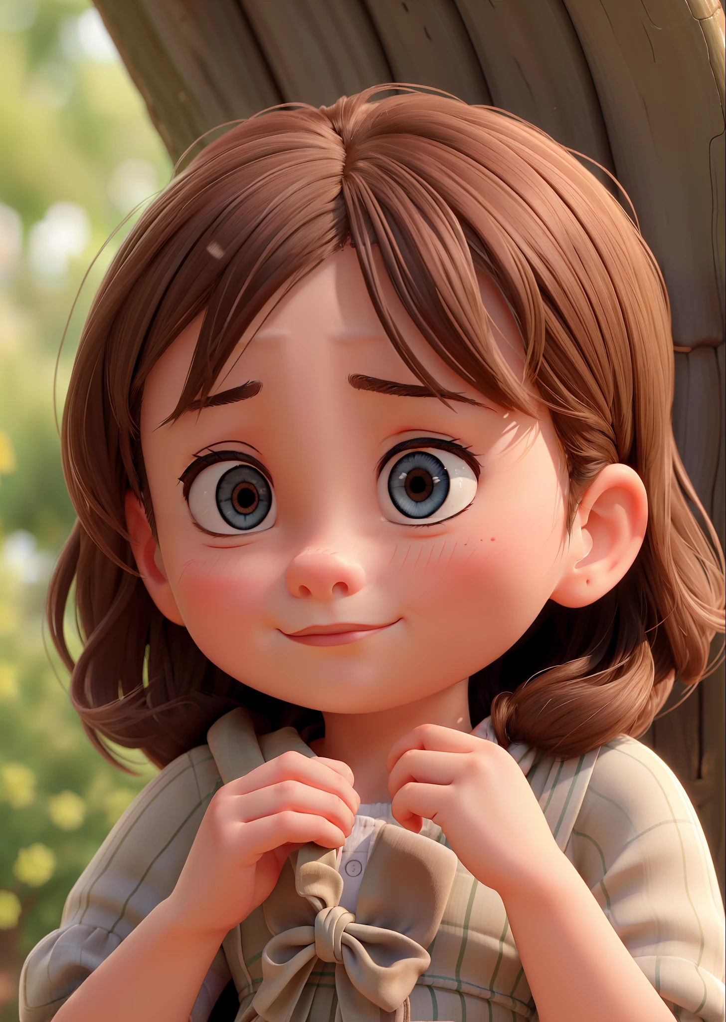 (closeup:1.2,portrait,macro) of a little girl praying with her eyes closed, beautiful environment, (focus on face:1.2).