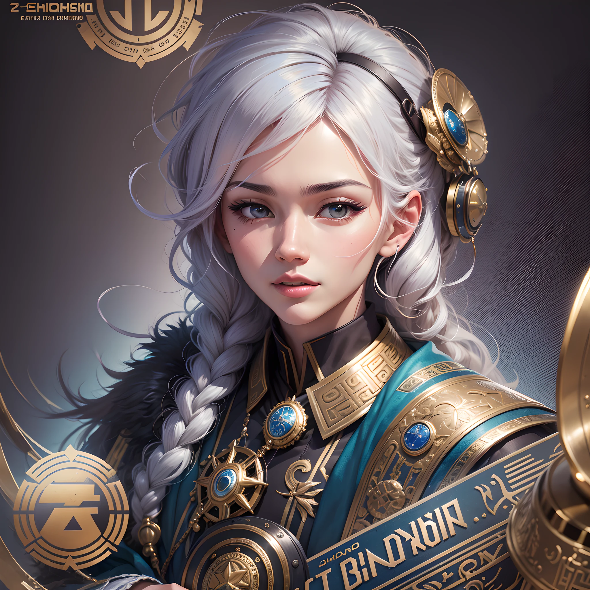 a close up of a microphone on a plaque with a name, by Echo Chernik, mohamed chahin style, official artwork, by Hristofor Zhefarovich, by Dechko Uzunov, by Choi Buk, by Simon Ushakov, logo art, choi, promo image, logo, by Shen Che-Tsai, logo --auto --s2